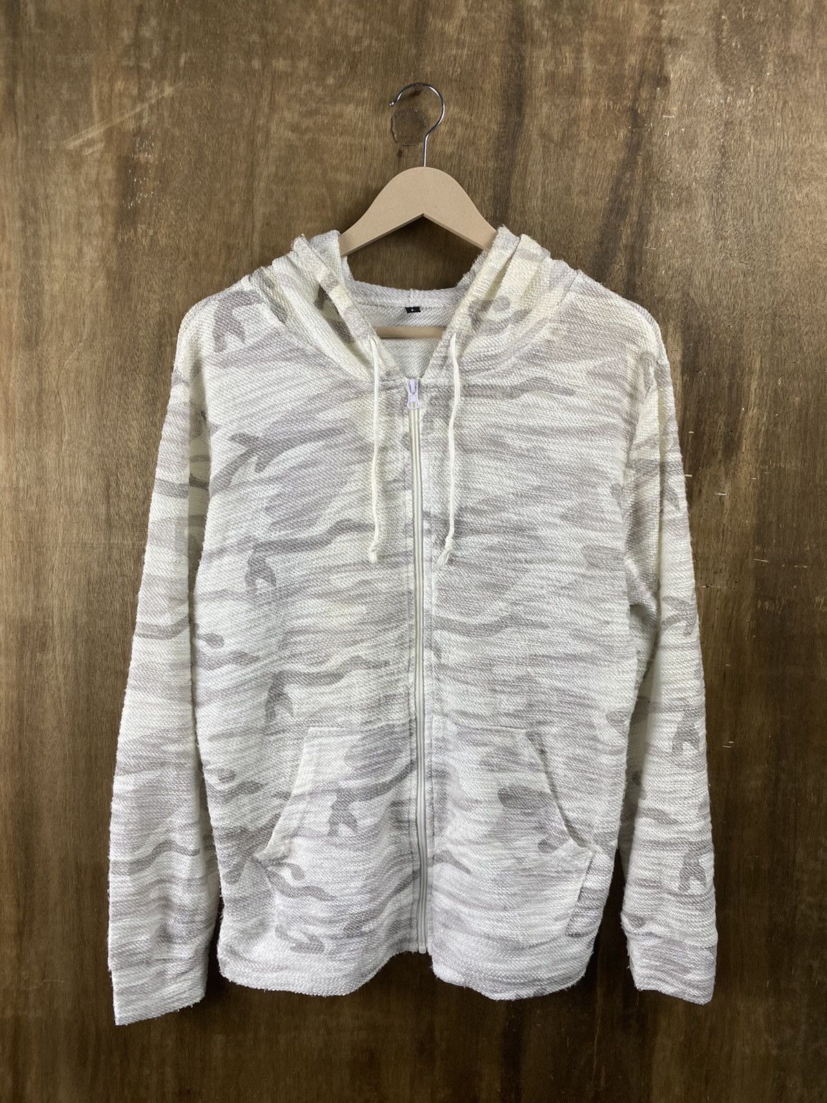 Japanese Brand Japan camo hoodie White Sweater #Z057 Size US L / EU 52-54 / 3 - 8 Thumbnail