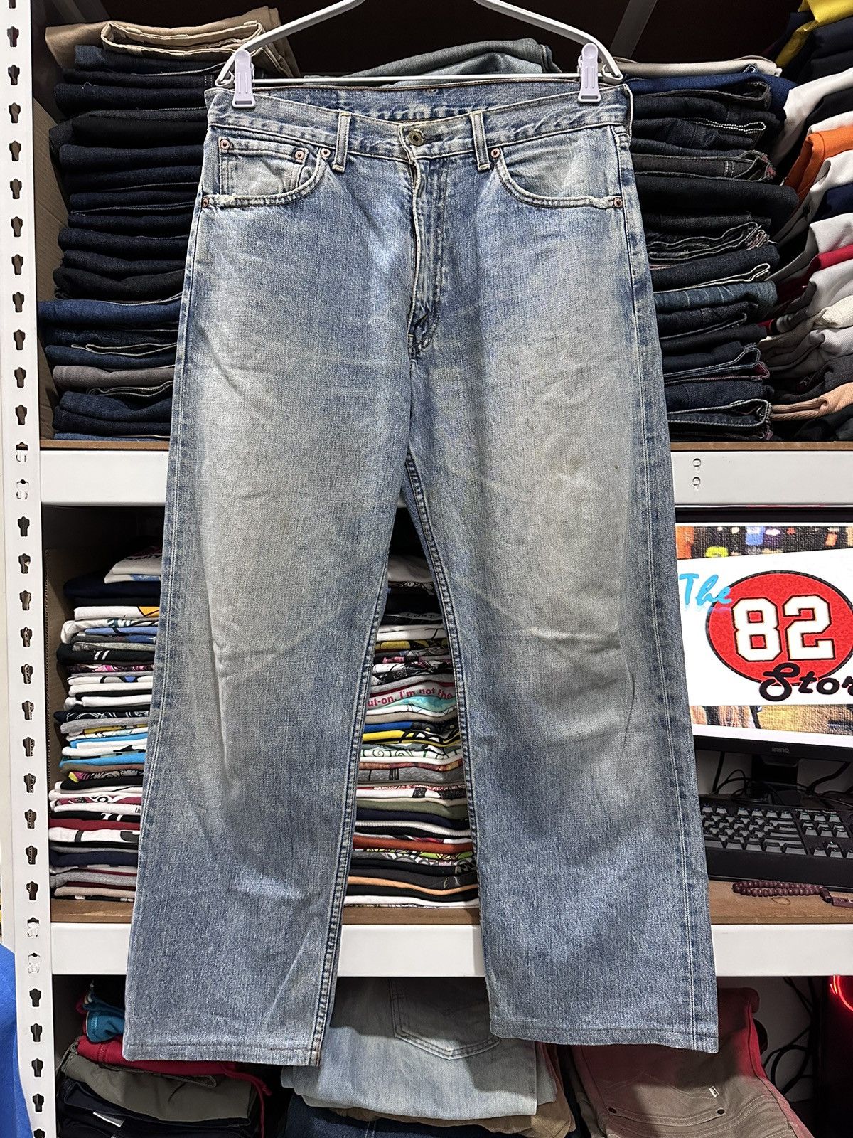 Levi’s Lot 503 W33 L36 Distressed Denim Selvedge Jeans