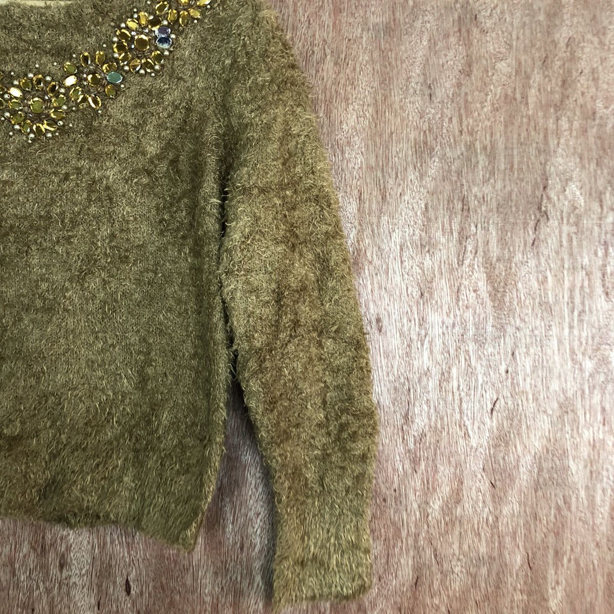 Homespun Knitwear × Japanese Brand Japan GU brown Mohair Shag Shaggy Knitwear #c308 Size XS / US 0-2 / IT 36-38 - 5 Thumbnail