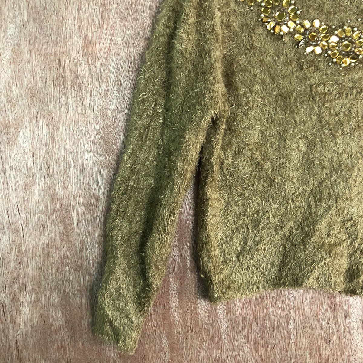 Homespun Knitwear × Japanese Brand Japan GU brown Mohair Shag Shaggy Knitwear #c308 Size XS / US 0-2 / IT 36-38 - 7 Thumbnail