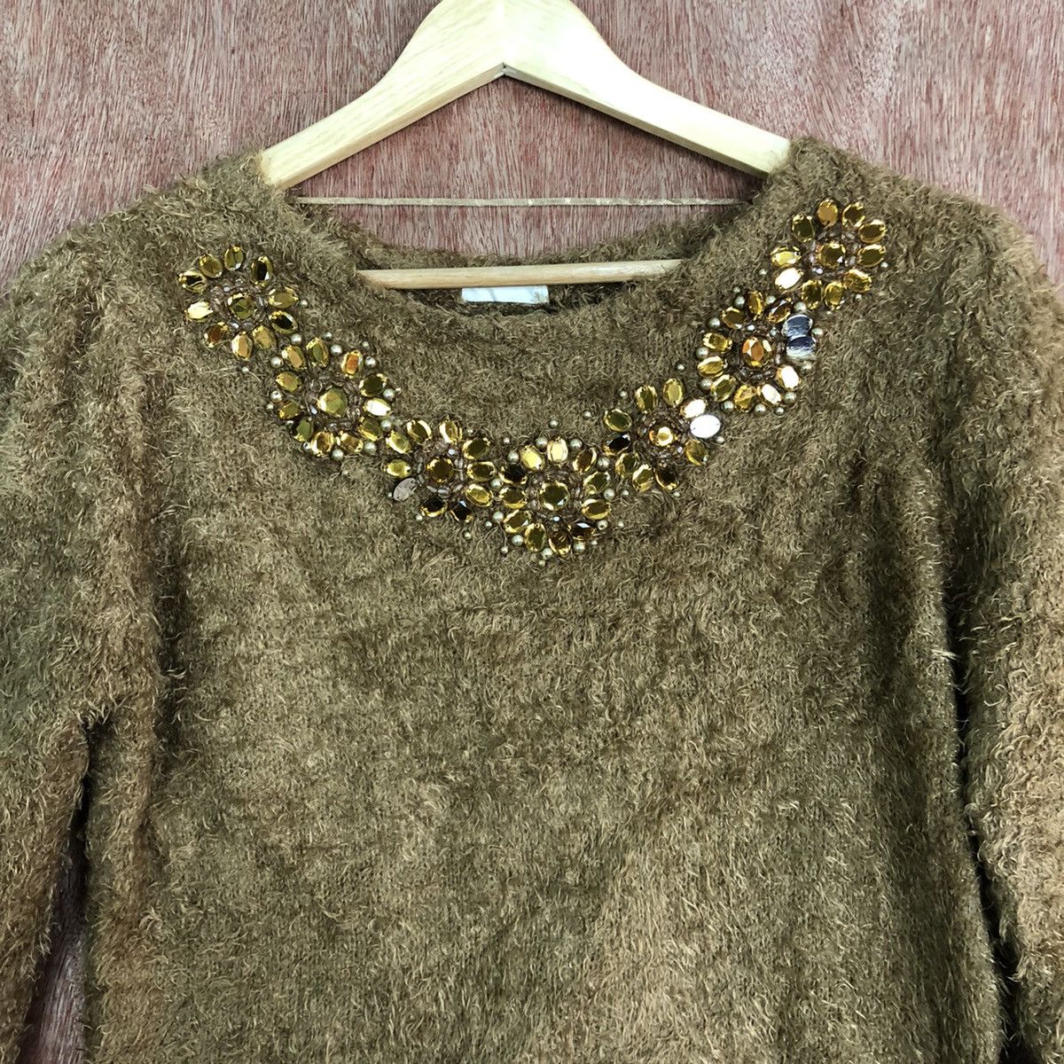 Homespun Knitwear × Japanese Brand Japan GU brown Mohair Shag Shaggy Knitwear #c308 Size XS / US 0-2 / IT 36-38 - 8 Thumbnail
