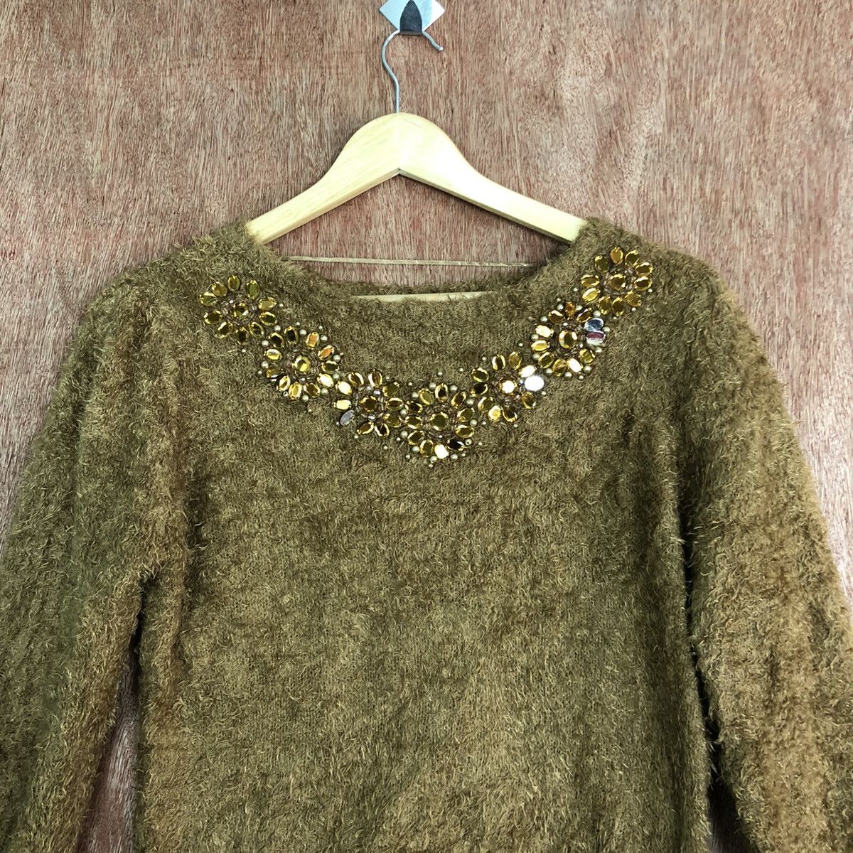 Homespun Knitwear × Japanese Brand Japan GU brown Mohair Shag Shaggy Knitwear #c308 Size XS / US 0-2 / IT 36-38 - 2 Thumbnail