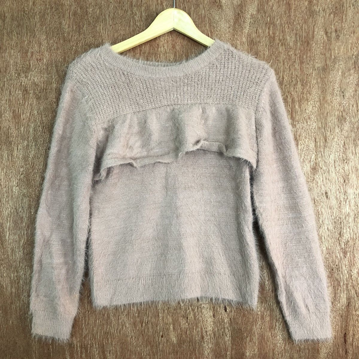 Beams Plus DLL Beams Heart Brown Faded Mohair Knitwear #c320 Size S / US 4 / IT 40 - 3 Thumbnail