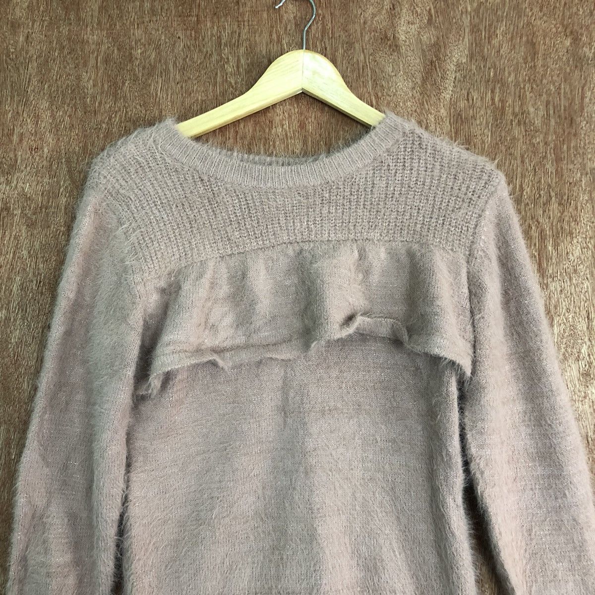 Beams Plus DLL Beams Heart Brown Faded Mohair Knitwear #c320 Size S / US 4 / IT 40 - 2 Thumbnail