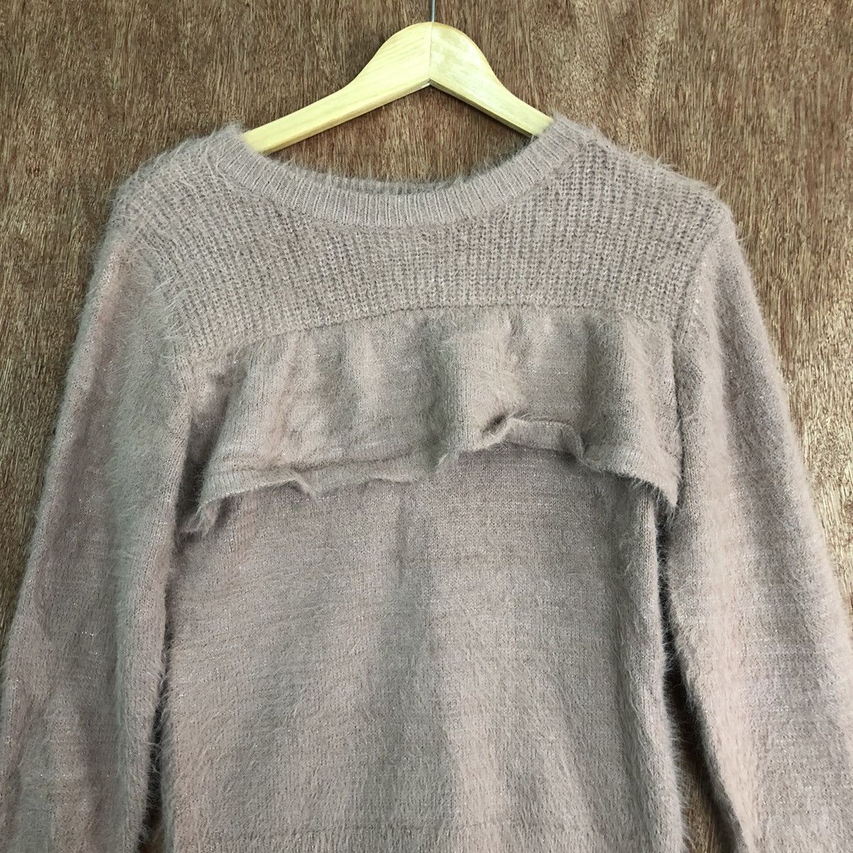 Beams Plus DLL Beams Heart Brown Faded Mohair Knitwear #c320 Size S / US 4 / IT 40 - 9 Thumbnail