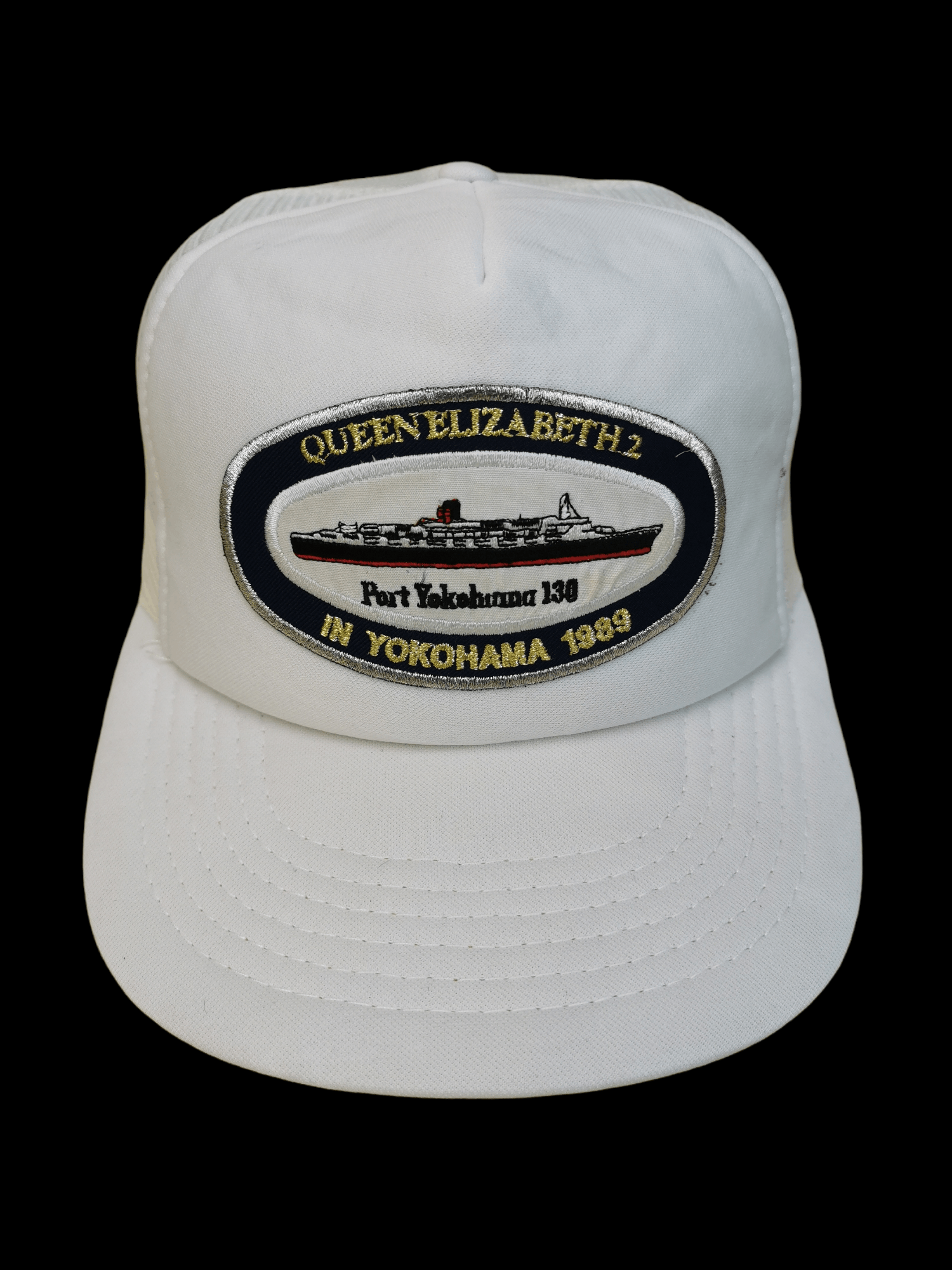 VINTAGE QUEEN ELIZABETH 2 IN YOKOHAMA 1989 DEADSTOCK HAT CAP