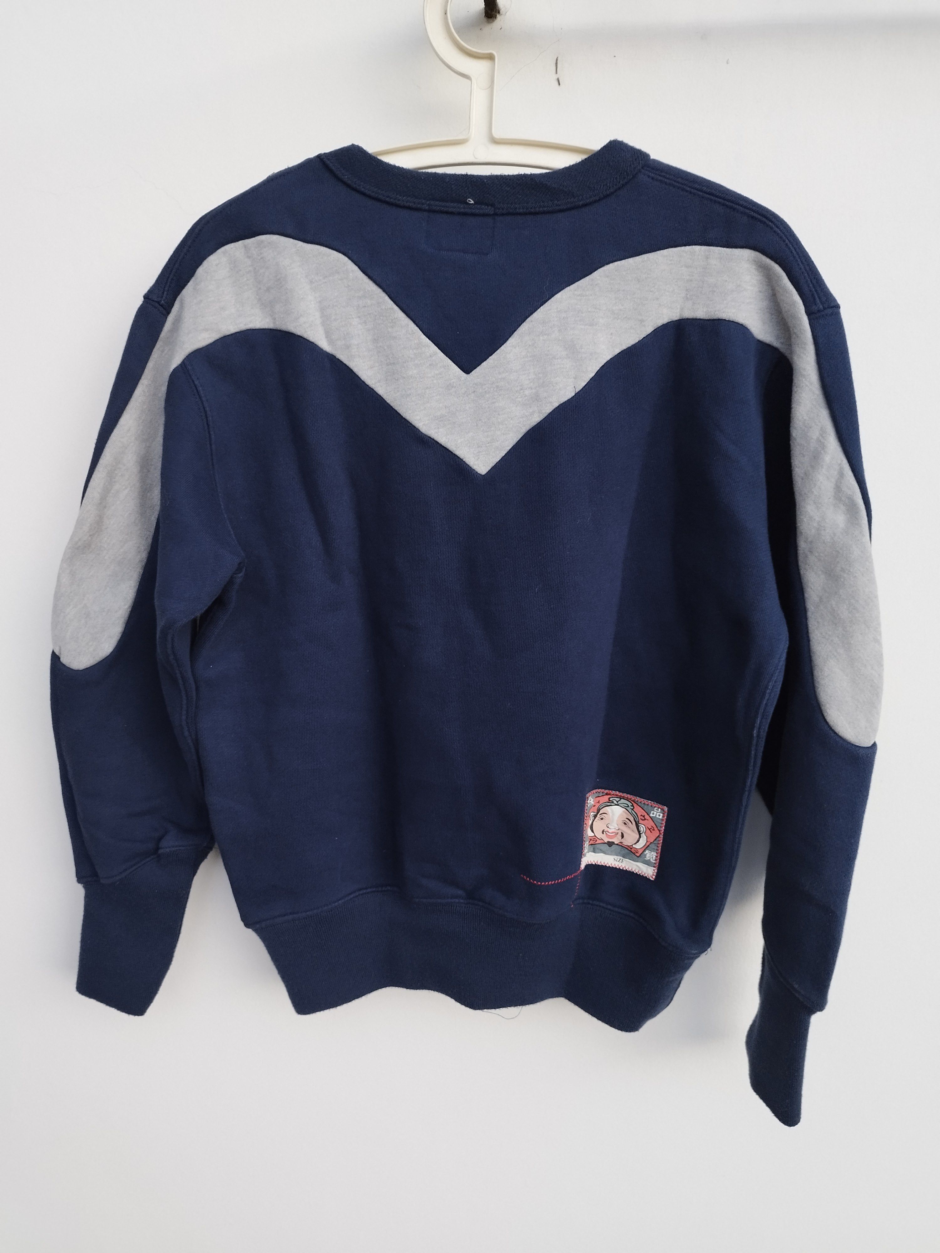 image of Evisu Daicock Pullover Sweater in Blue, Women's (Size Small)