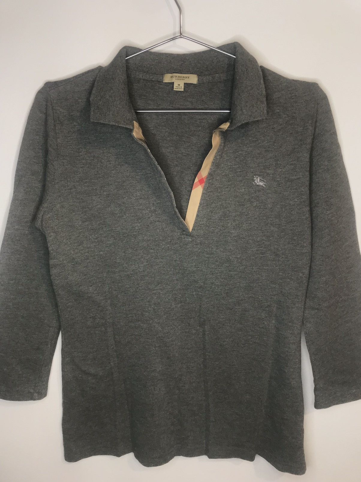 Burberry × Burberry Prorsum Burberry London Women’s Long Sleeve Polo Shirt Size M / US 6-8 / IT 42-44 - 2 Thumbnail