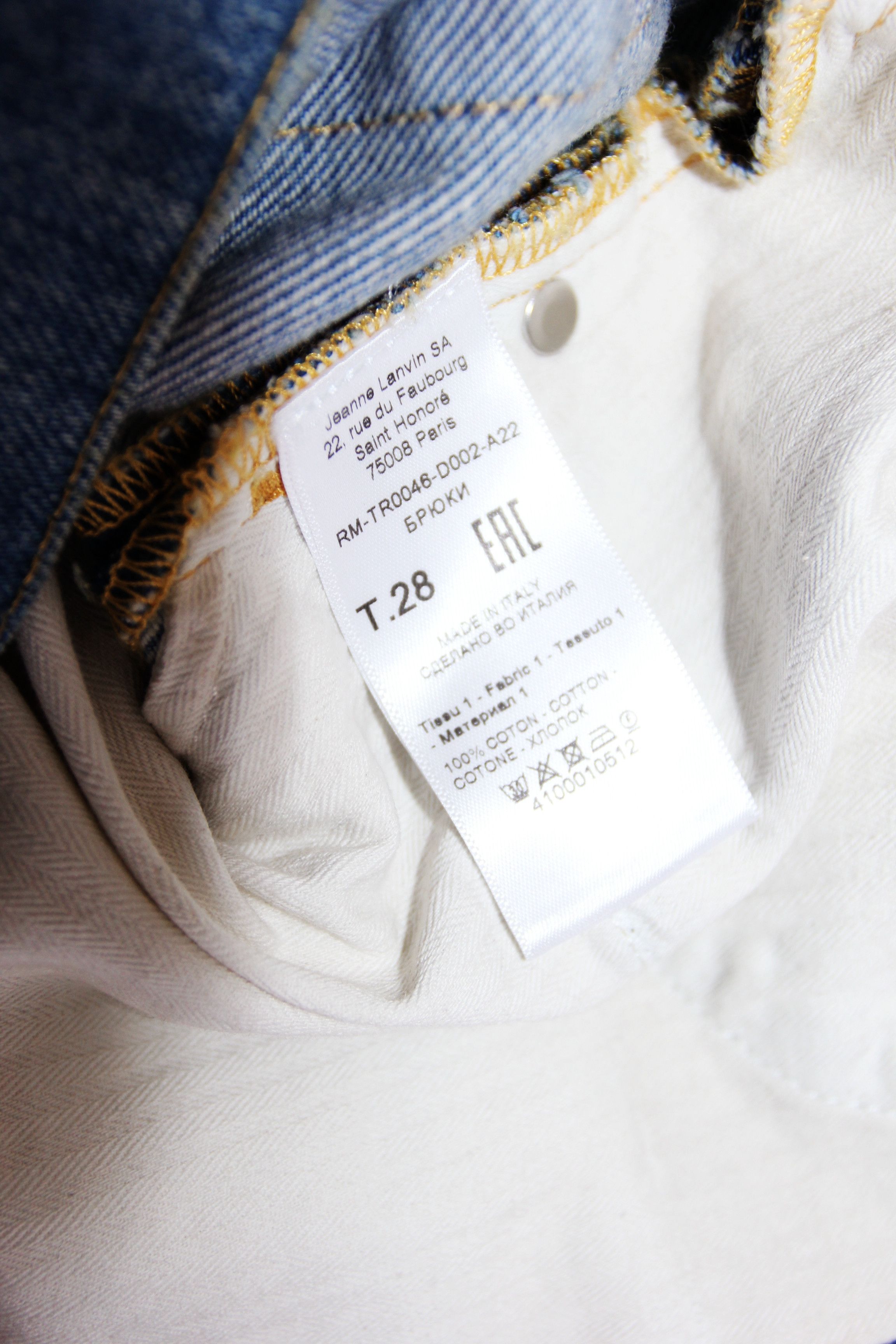 Lanvin BNWT AW22 LANVIN LIGHT WASH STRAIGHT LEG JEANS 28 Size US 28 / EU 44 - 9 Thumbnail