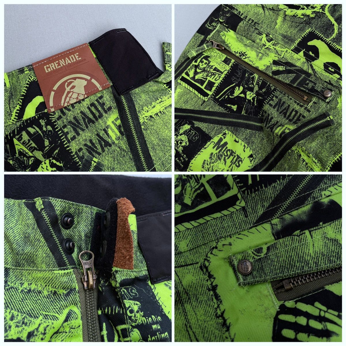 Misfits 🔥 Rare VTG MISFITS Full Print Wide Leg Cargo Pants Ski Size US 31 - 8 Thumbnail