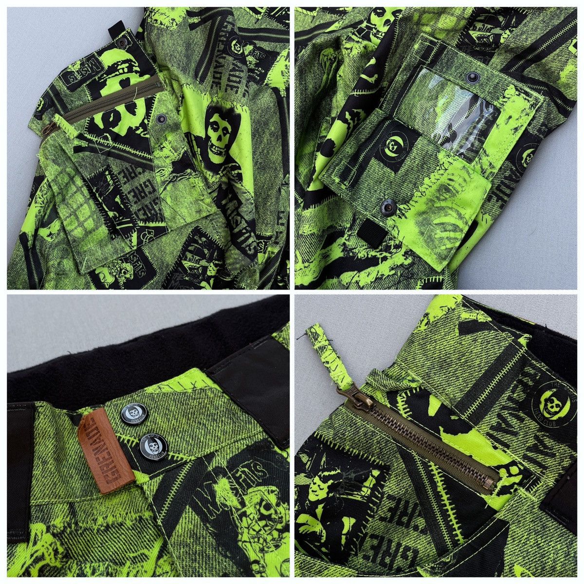 Misfits 🔥 Rare VTG MISFITS Full Print Wide Leg Cargo Pants Ski Size US 31 - 7 Thumbnail