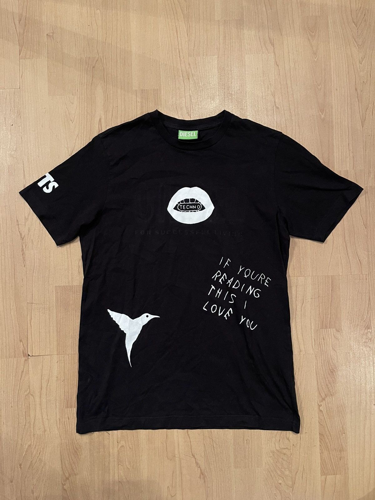 Diesel Diesel techno printed t-shirt Size US S / EU 44-46 / 1 - 1 Thumbnail