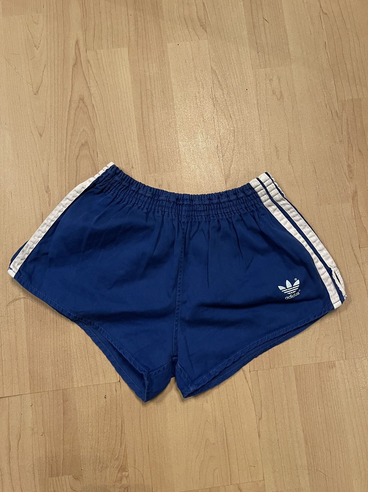 Adidas × Vintage Adidas vintage 80s striped shorts made in Yugoslavia Size US 32 / EU 48 - 1 Thumbnail