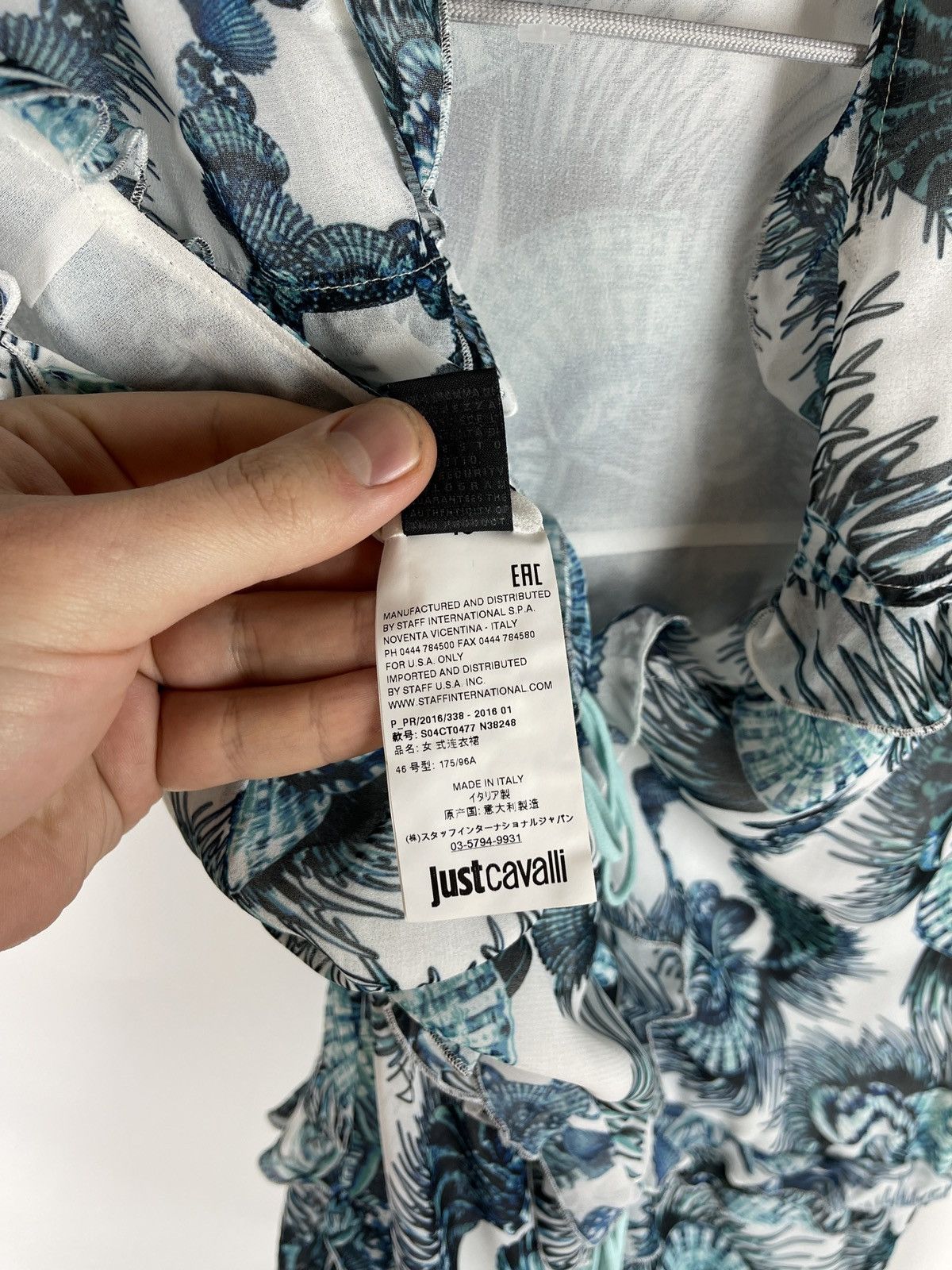 Just Cavalli Just Cavalli pattern made in Italy light dress size 46 Size L / US 10 / IT 46 - 14 Thumbnail