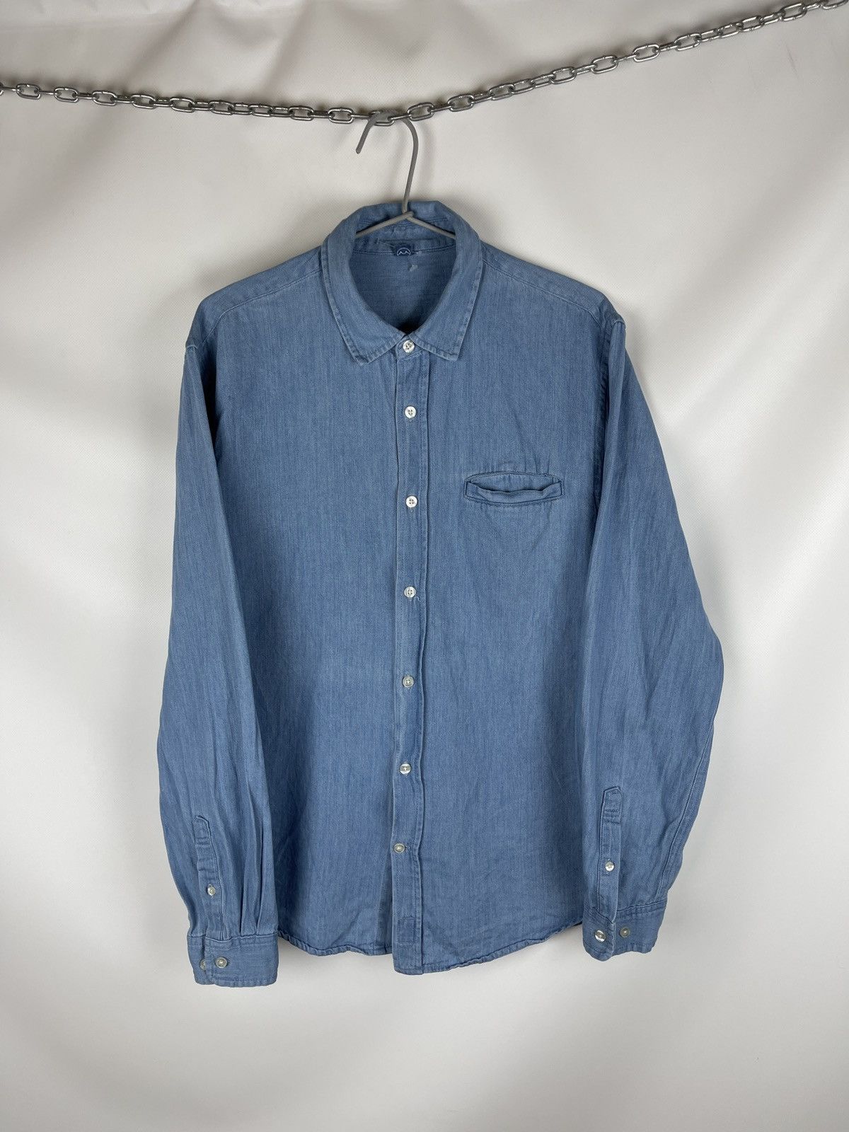Edwin Edwin Better shirt denim linen pocket long sleeve Size US M / EU 48-50 / 2 - 1 Thumbnail