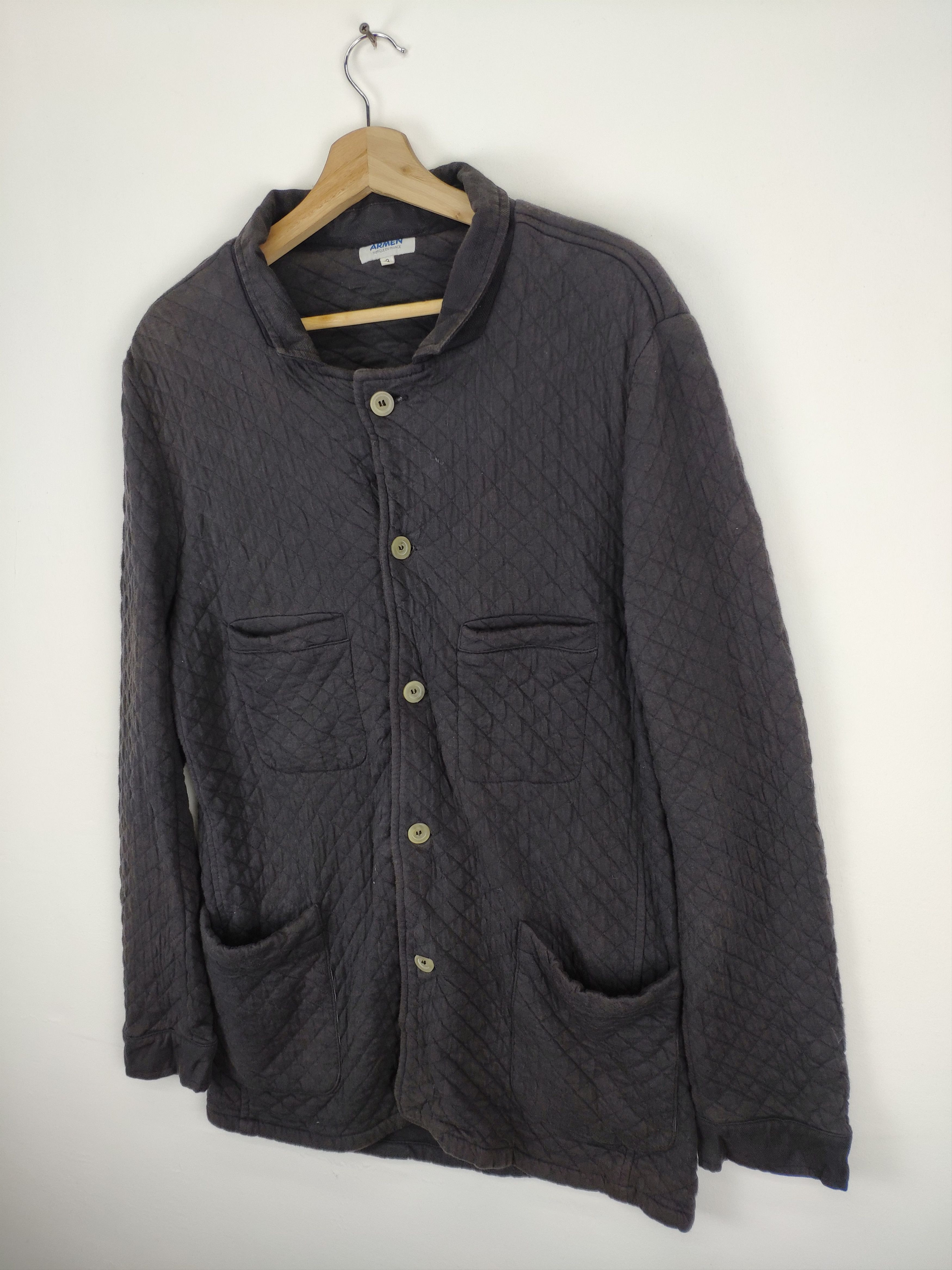 Designer × Japanese Brand × Vintage Offer 💥 Vintage Quilted Jacket Button Up by Armen Size US M / EU 48-50 / 2 - 2 Thumbnail