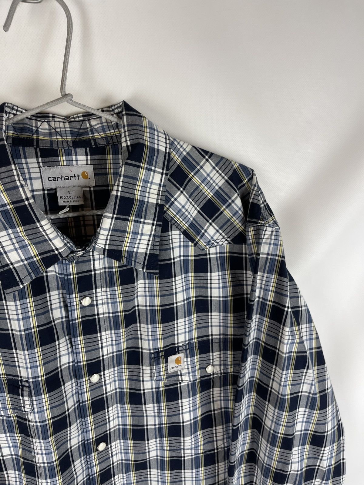 Carhartt Carhartt vintage overshirt checkered flannel logo 2010 Size US L / EU 52-54 / 3 - 10 Thumbnail