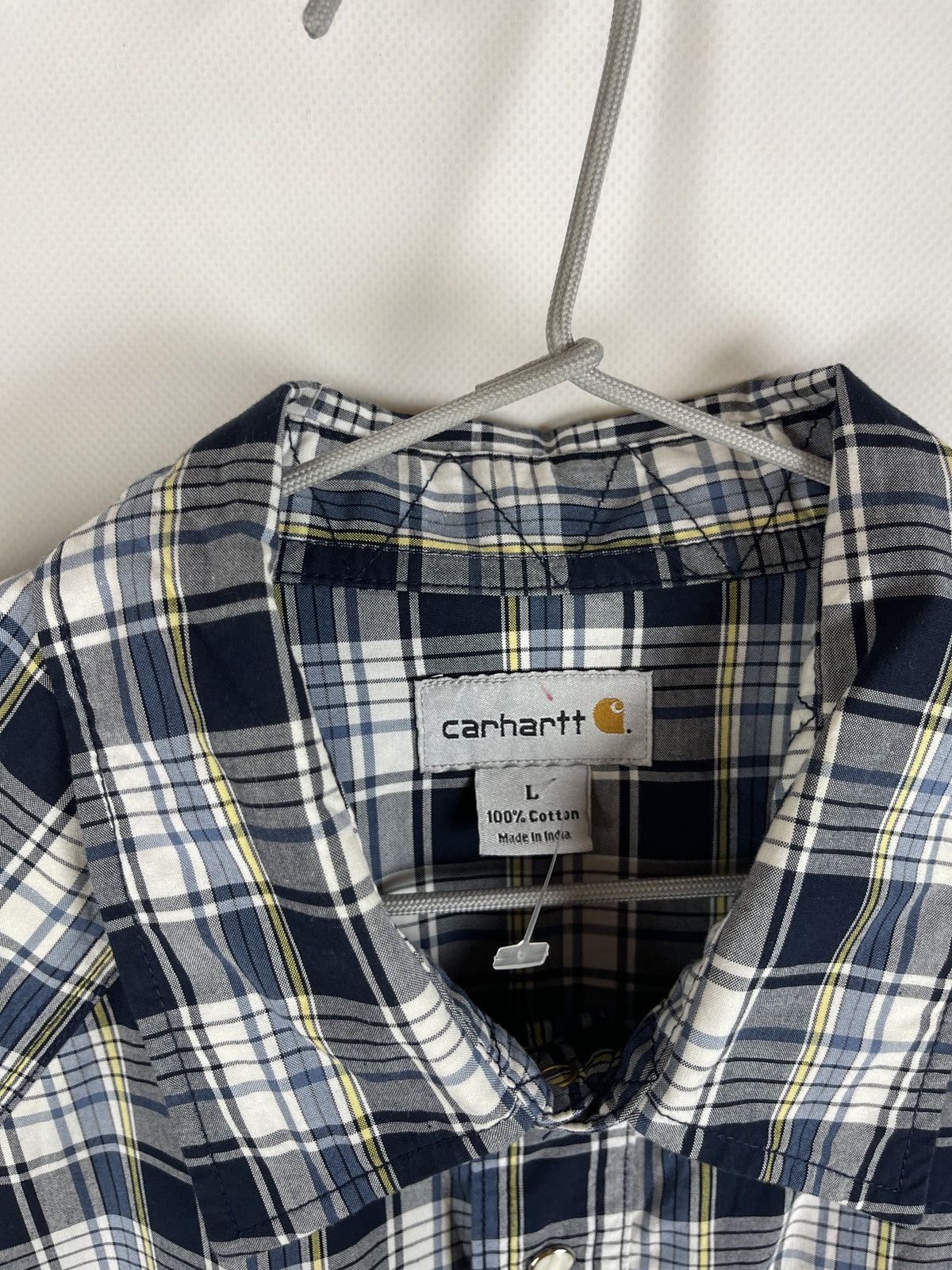 Carhartt Carhartt vintage overshirt checkered flannel logo 2010 Size US L / EU 52-54 / 3 - 11 Thumbnail