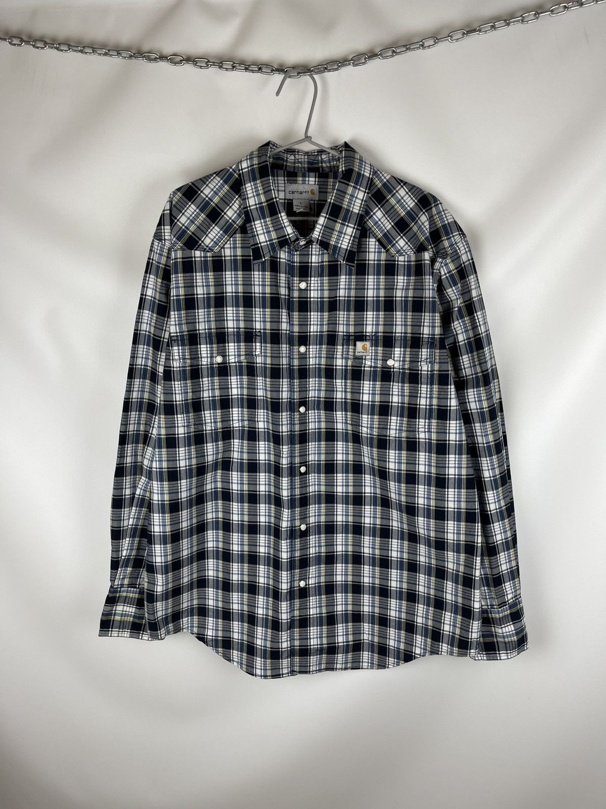 Carhartt vintage overshirt checkered flannel logo 2010