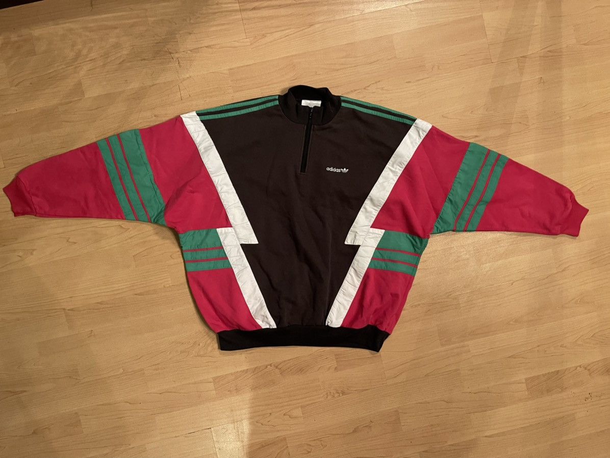 Adidas × Vintage Adidas vintage 80s striped zip sweatshirt Size US M / EU 48-50 / 2 - 2 Thumbnail