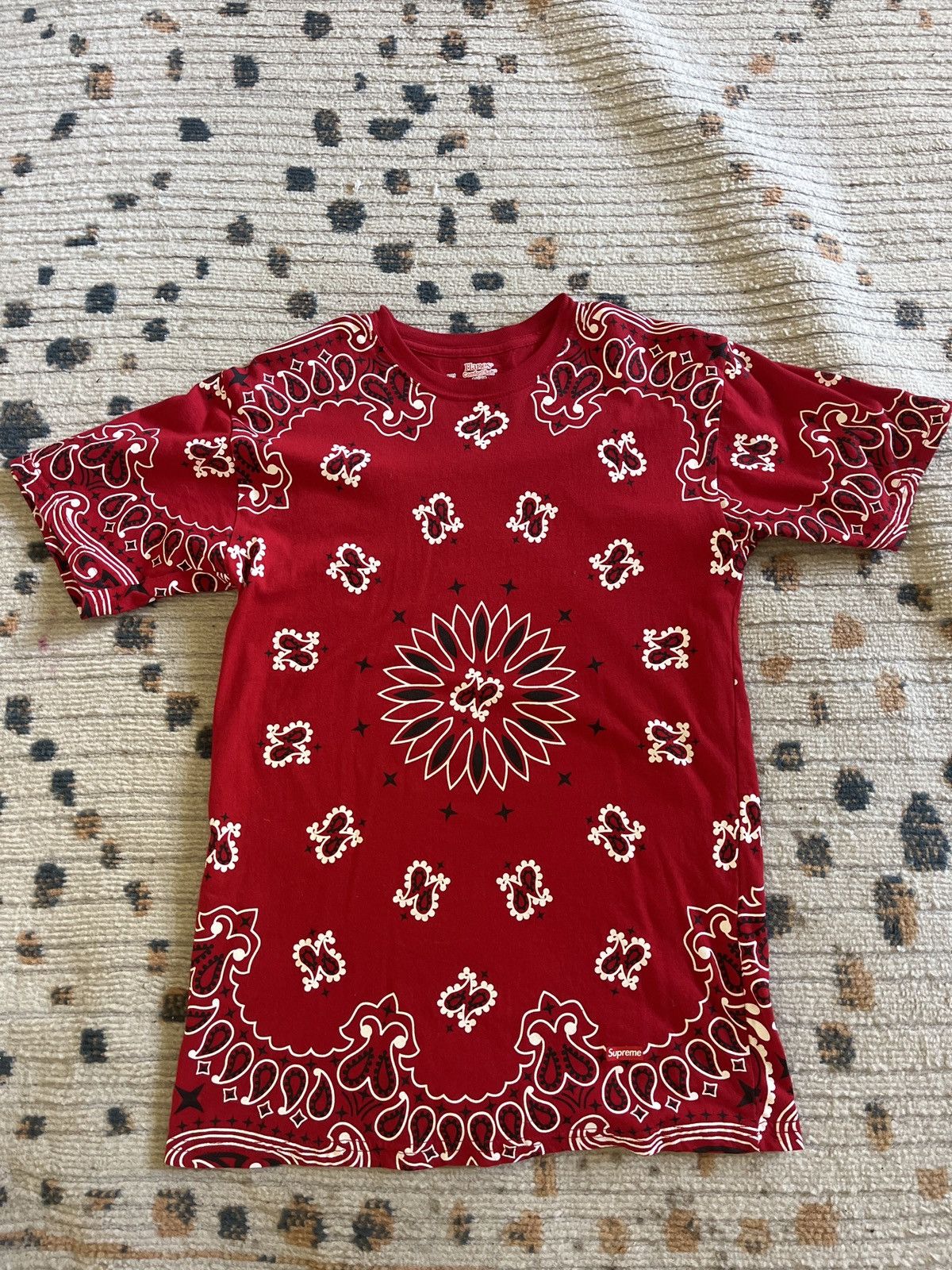 Supreme Supreme bandana tee RED | Grailed