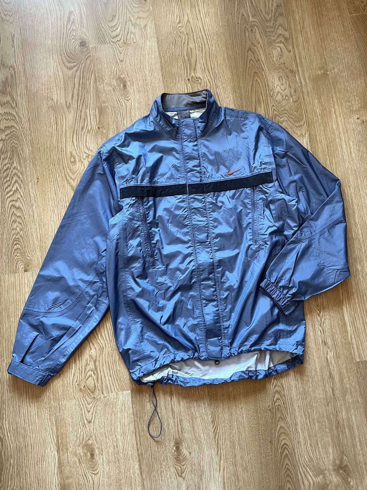 Nike Vintage 90s Nike Nylon Reflective Windbreaker Track Jacket Size US M / EU 48-50 / 2 - 1 Thumbnail