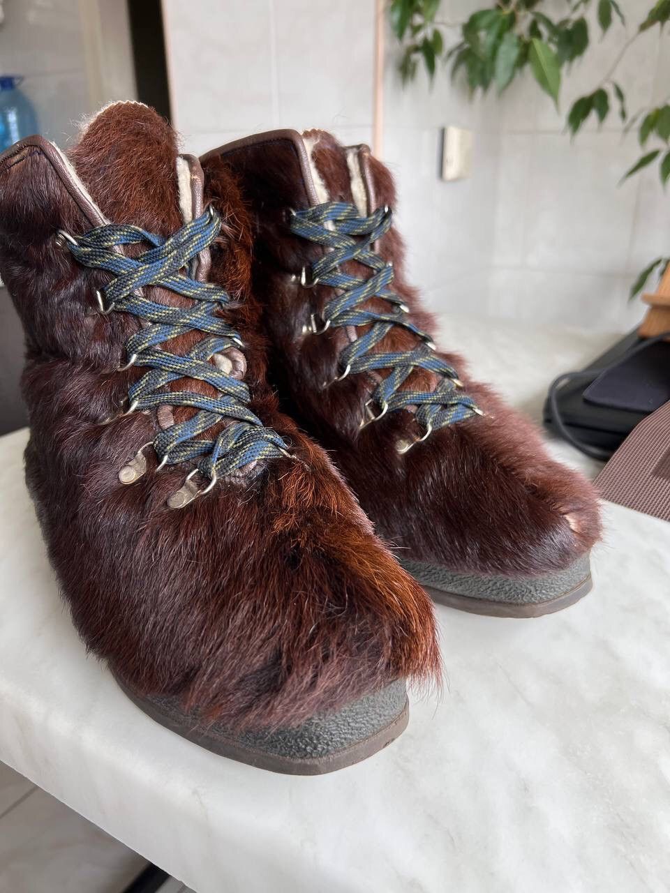 Japanese Brand × Playboi Carti Brown Real Fur Boots Y2K Streetwear Futuristic Boots Japan Size US 7.5 / EU 40-41 - 3 Thumbnail