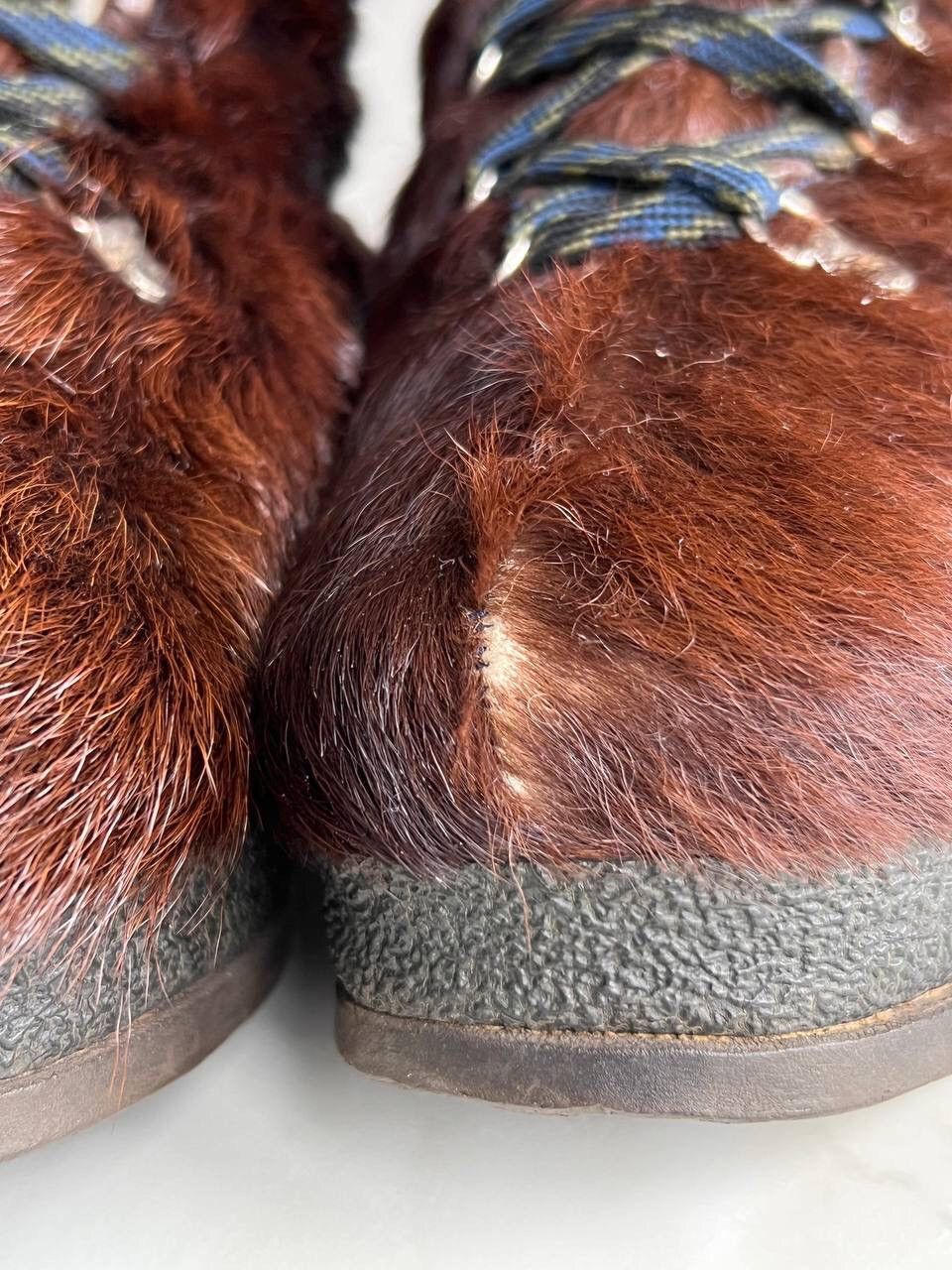 Japanese Brand × Playboi Carti Brown Real Fur Boots Y2K Streetwear Futuristic Boots Japan Size US 7.5 / EU 40-41 - 4 Thumbnail