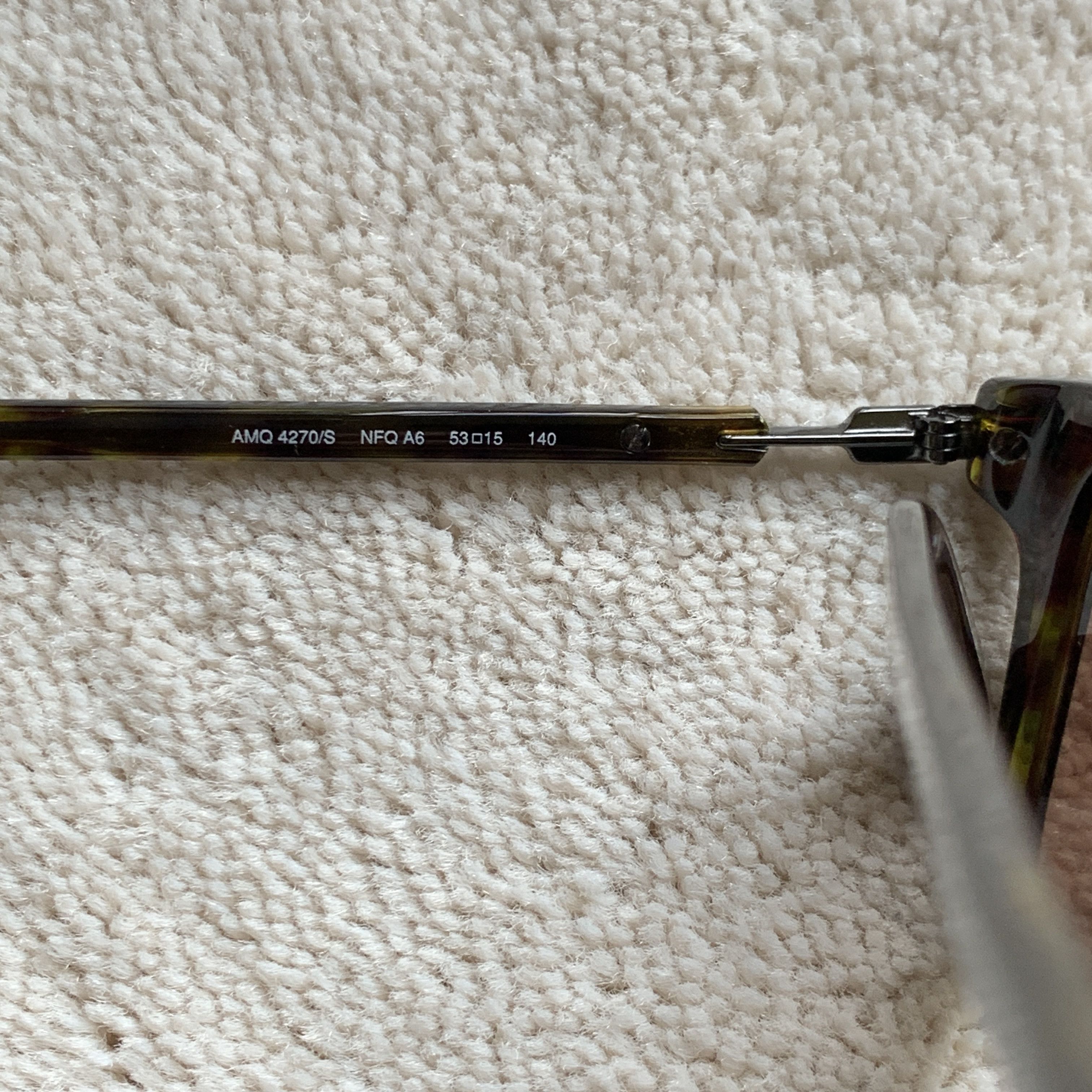 Alexander McQueen ALEXANDER McQUEEN Tortoise Rectangular Frame Sunglasses Size ONE SIZE - 13 Thumbnail