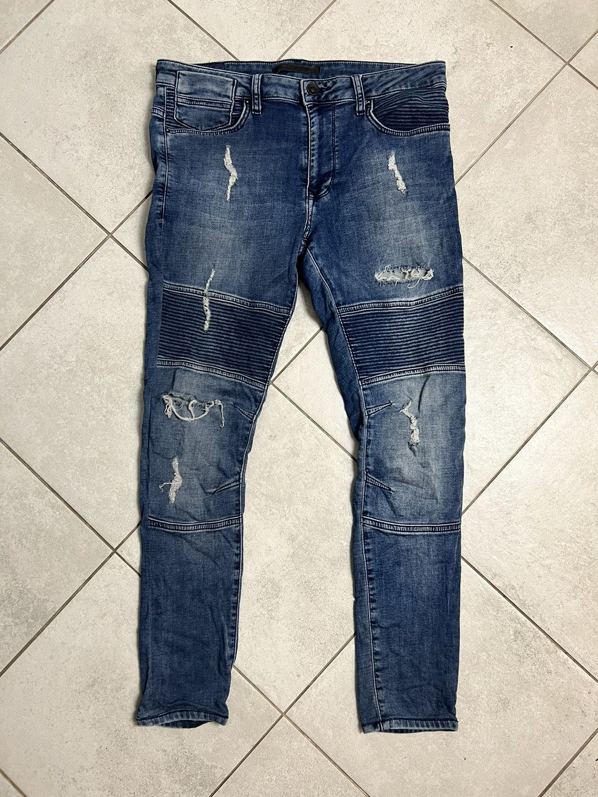 Designer Ashes To Dust 34 Biker Cargo Hype Pant Streetwear Rare Size US 34 / EU 50 - 1 Thumbnail
