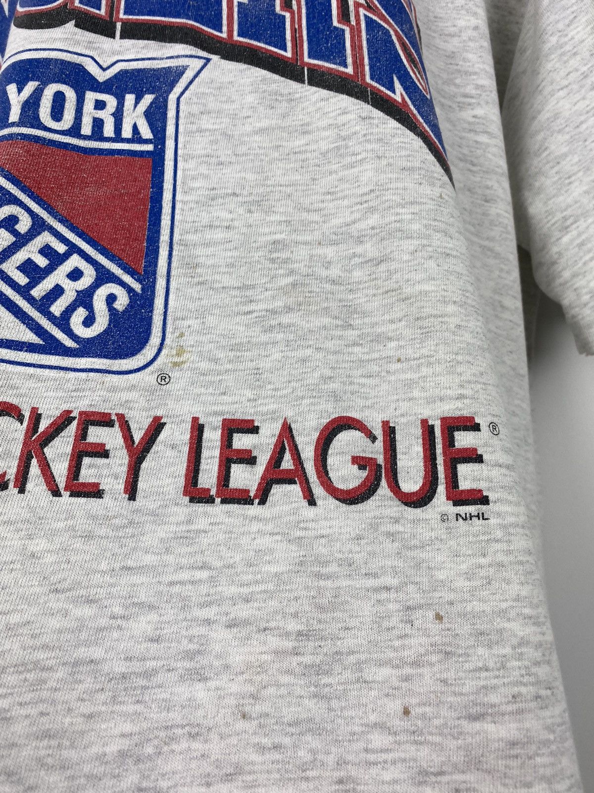 NHL Vintage New York Rangers NHL T Shirt Kings Oilers Ducks Size US XL / EU 56 / 4 - 5 Thumbnail
