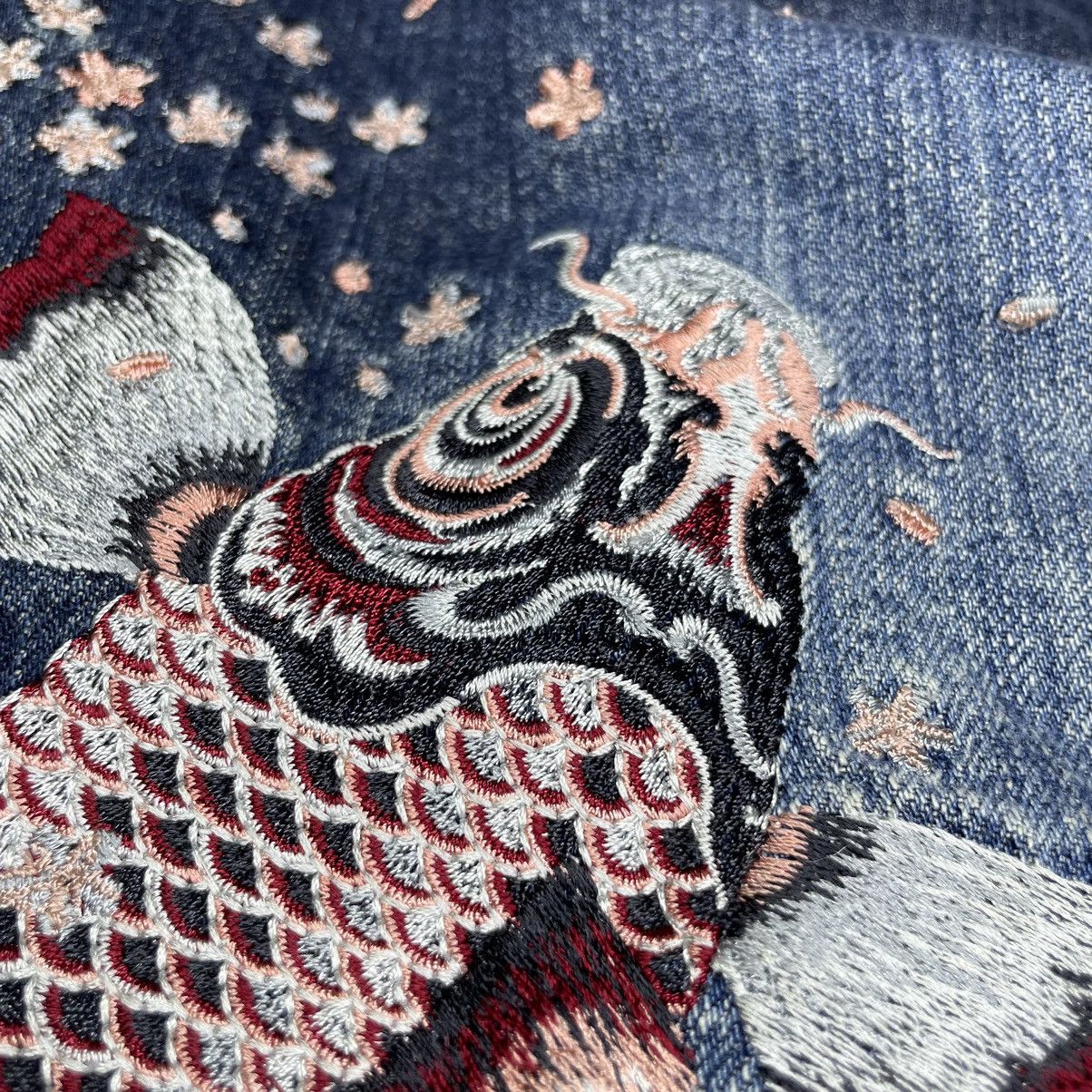 If Six Was Nine Rare Vintage Japanesebrand Naminoritatsujin Embroidery koi Size US 34 / EU 50 - 8 Thumbnail