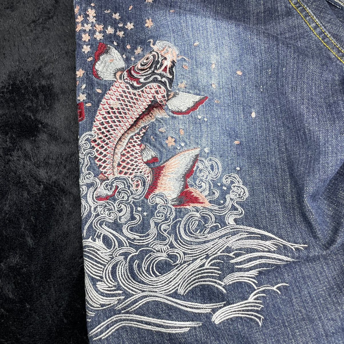 If Six Was Nine Rare Vintage Japanesebrand Naminoritatsujin Embroidery koi Size US 34 / EU 50 - 2 Thumbnail