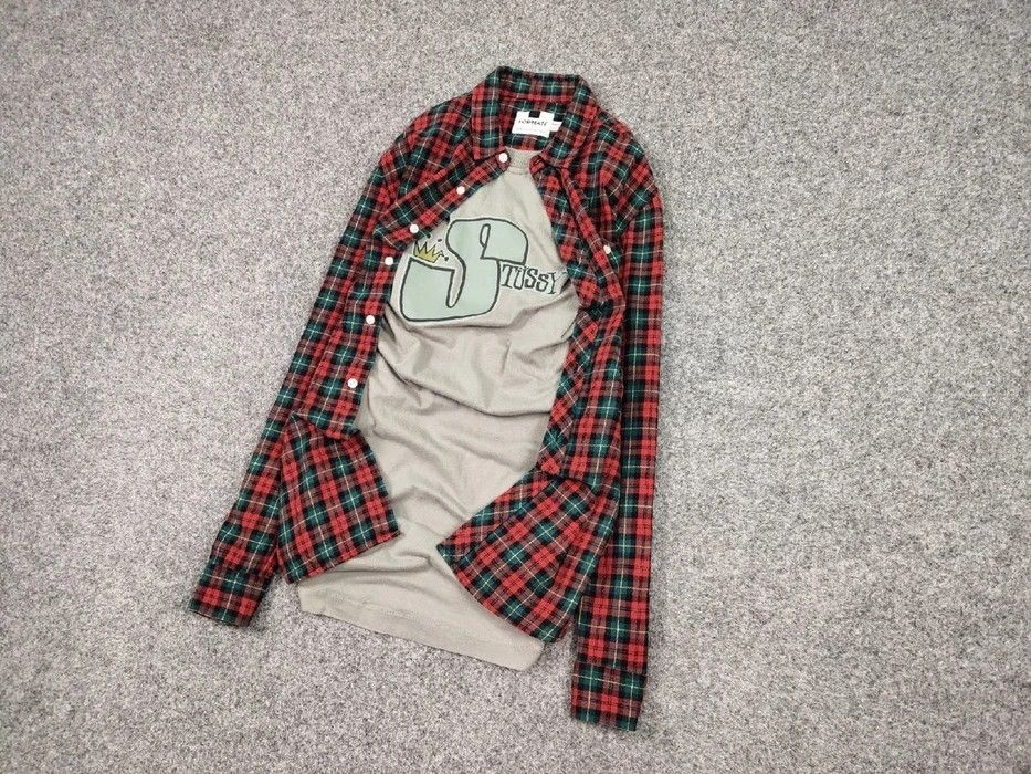 Flannel Vintage Flannel Shirt Travis Scott Style Streetwear Hype Size US M / EU 48-50 / 2 - 2 Thumbnail