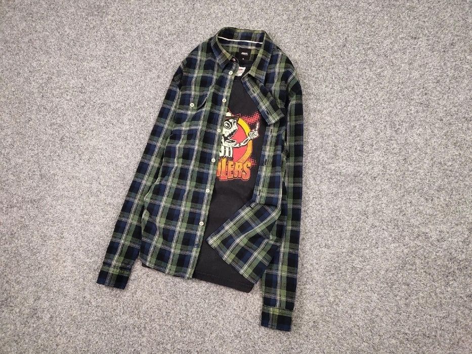 Flannel Vintage Flannel Shirt Travis Scott Style Size US XL / EU 56 / 4 - 4 Thumbnail
