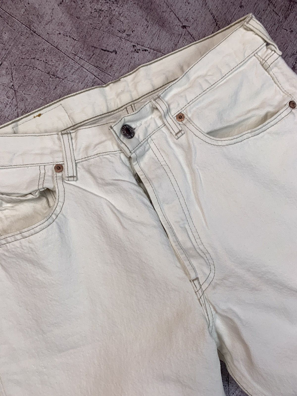 Levi's Vintage Levi's 501 White Denim Pant Jeans Size US 32 / EU 48 - 7 Thumbnail
