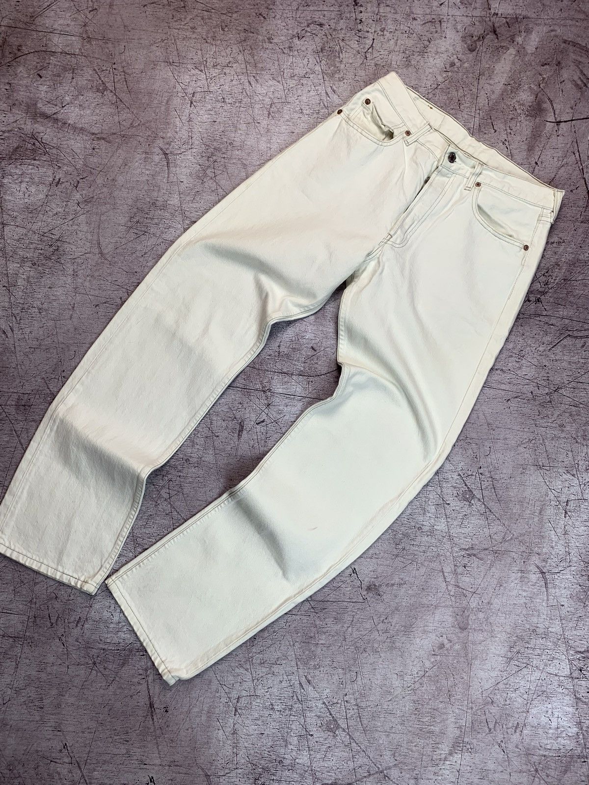 Levi's Vintage Levi's 501 White Denim Pant Jeans Size US 32 / EU 48 - 2 Thumbnail
