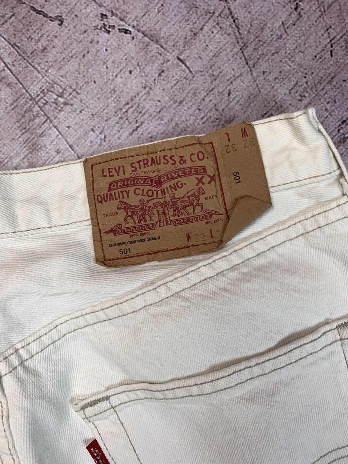 Levi's Vintage Levi's 501 White Denim Pant Jeans Size US 32 / EU 48 - 3 Thumbnail
