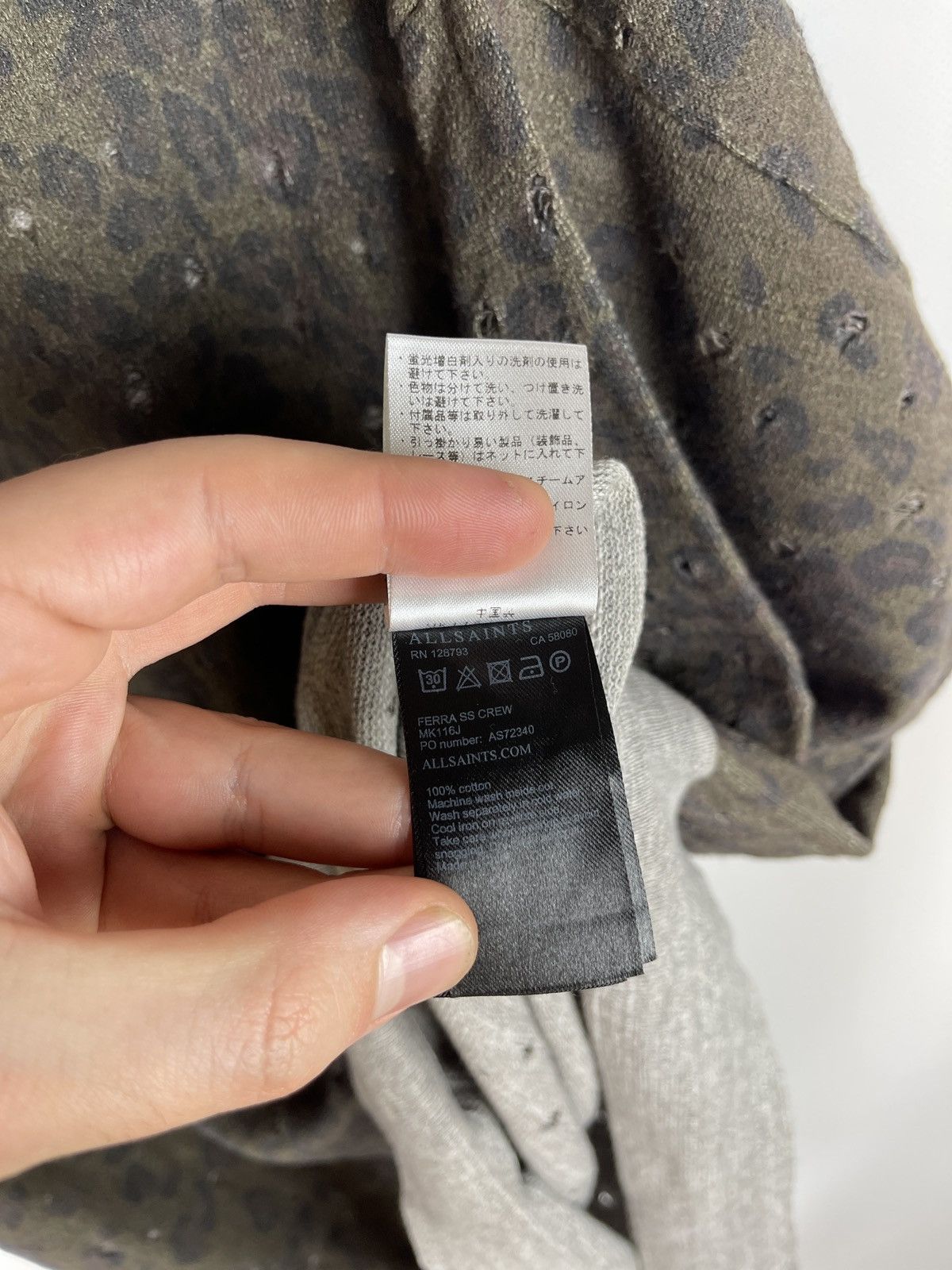Allsaints Allsaints Ferra SS crew oversized distressed tee shirt Size US M / EU 48-50 / 2 - 14 Thumbnail