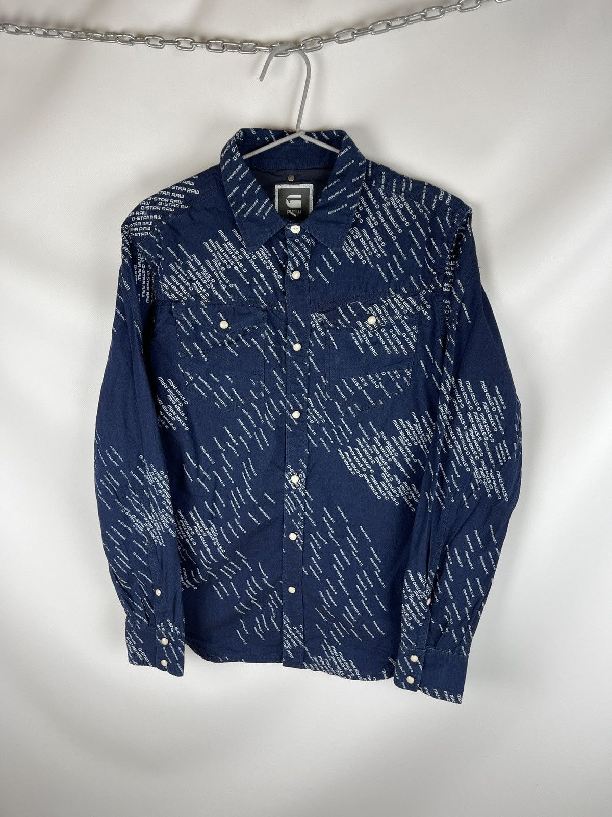 G-Star G-Star Raw Sample blue denim monogram Arc 3D shirt L/s Size US M / EU 48-50 / 2 - 6 Thumbnail