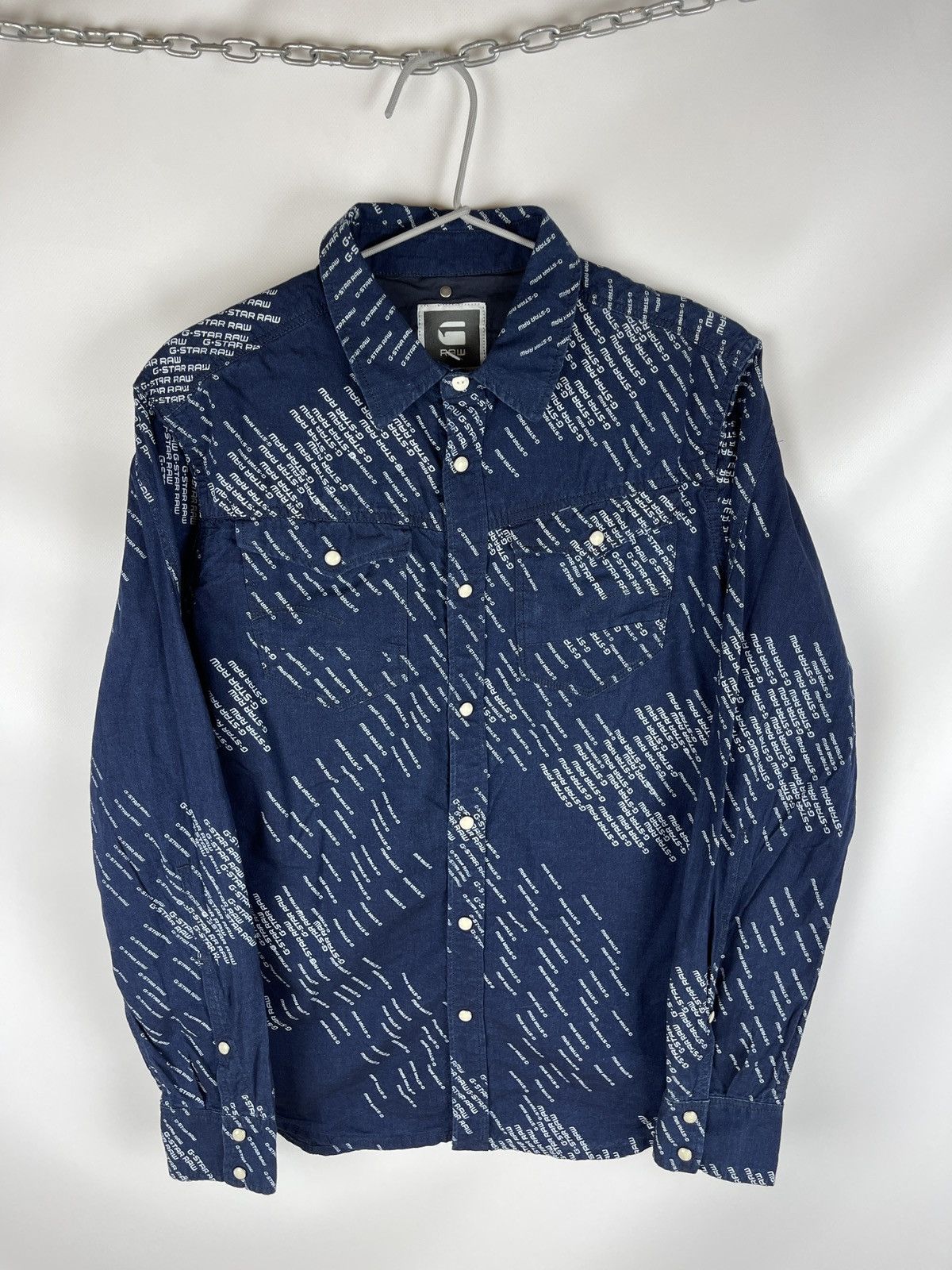 G-Star G-Star Raw Sample blue denim monogram Arc 3D shirt L/s Size US M / EU 48-50 / 2 - 7 Thumbnail