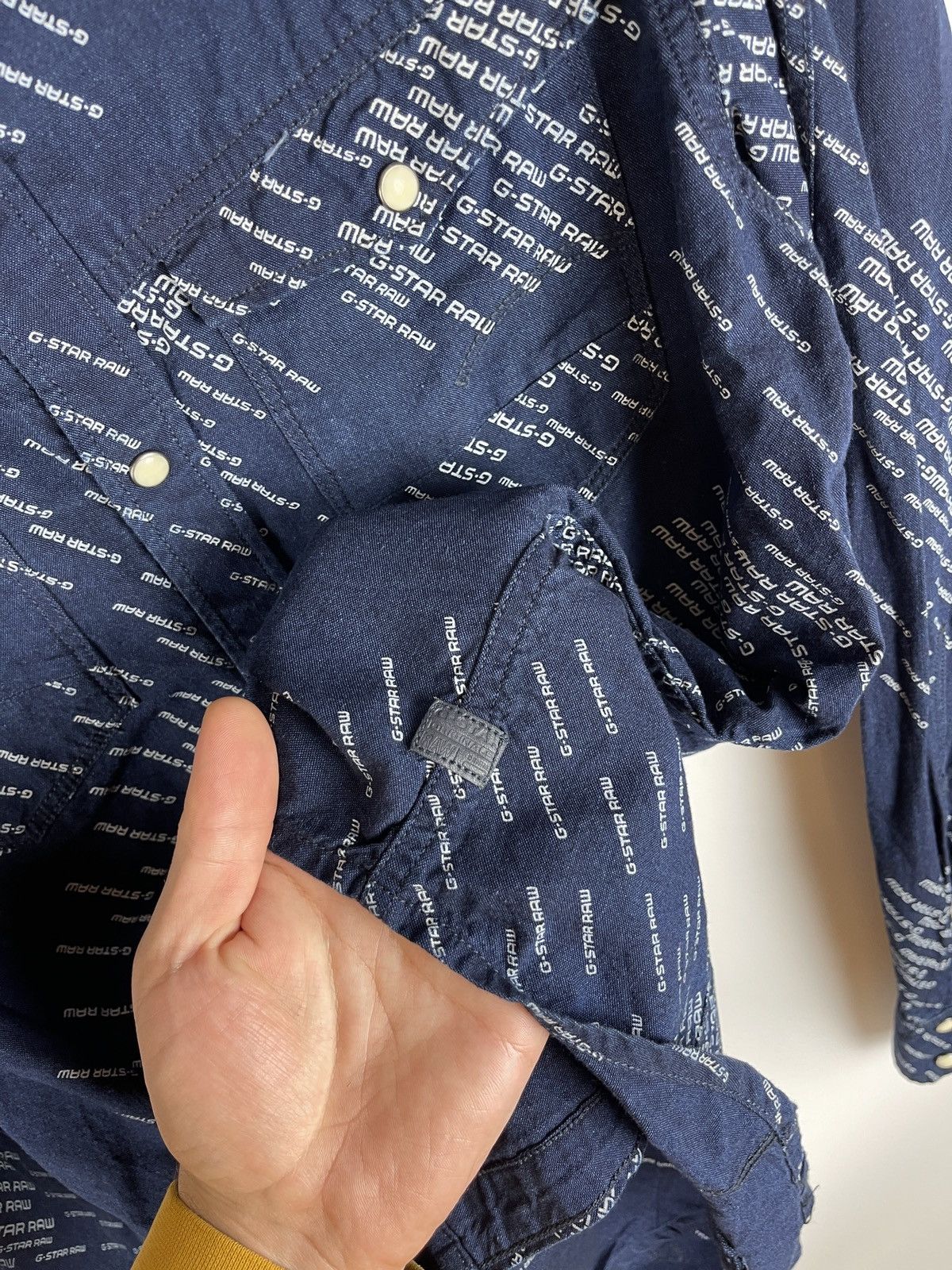 G-Star G-Star Raw Sample blue denim monogram Arc 3D shirt L/s Size US M / EU 48-50 / 2 - 13 Thumbnail
