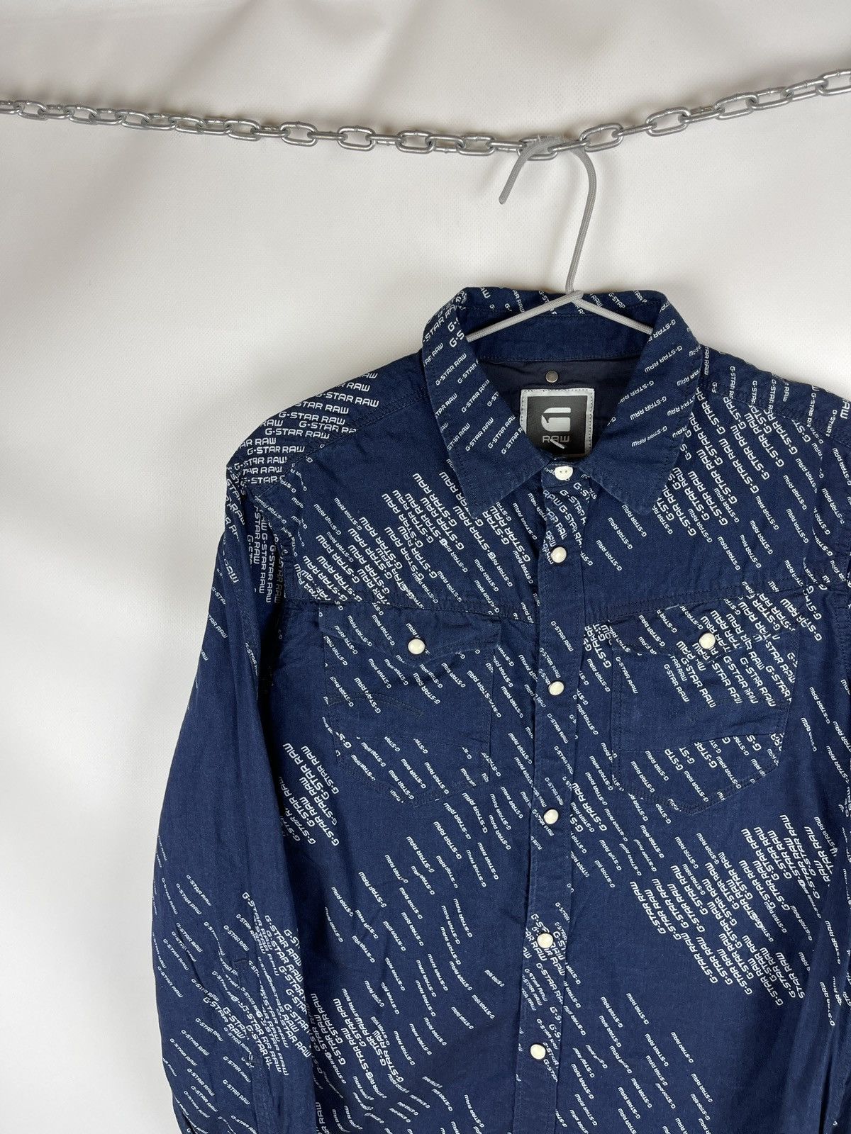 G-Star G-Star Raw Sample blue denim monogram Arc 3D shirt L/s Size US M / EU 48-50 / 2 - 2 Thumbnail