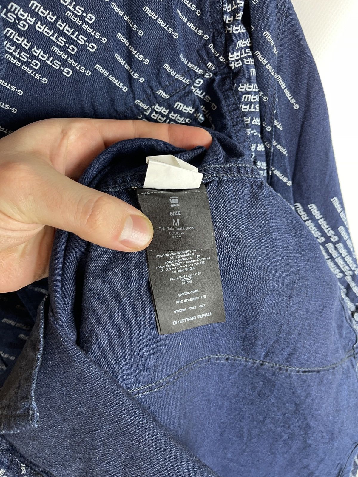 G-Star G-Star Raw Sample blue denim monogram Arc 3D shirt L/s Size US M / EU 48-50 / 2 - 12 Thumbnail