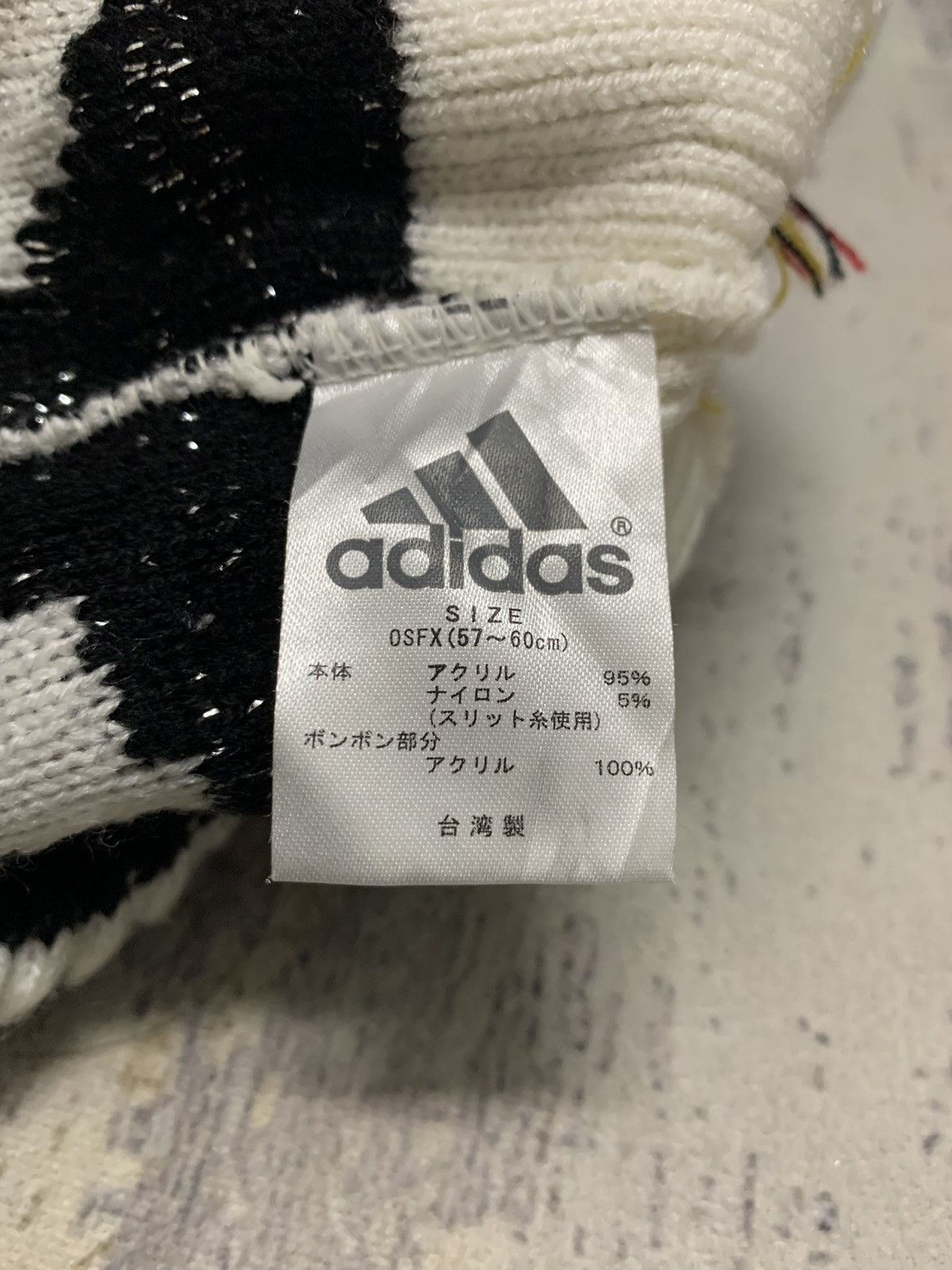 Vintage Vintage Adidas Spell Out Beanie Hat Size ONE SIZE - 7 Thumbnail