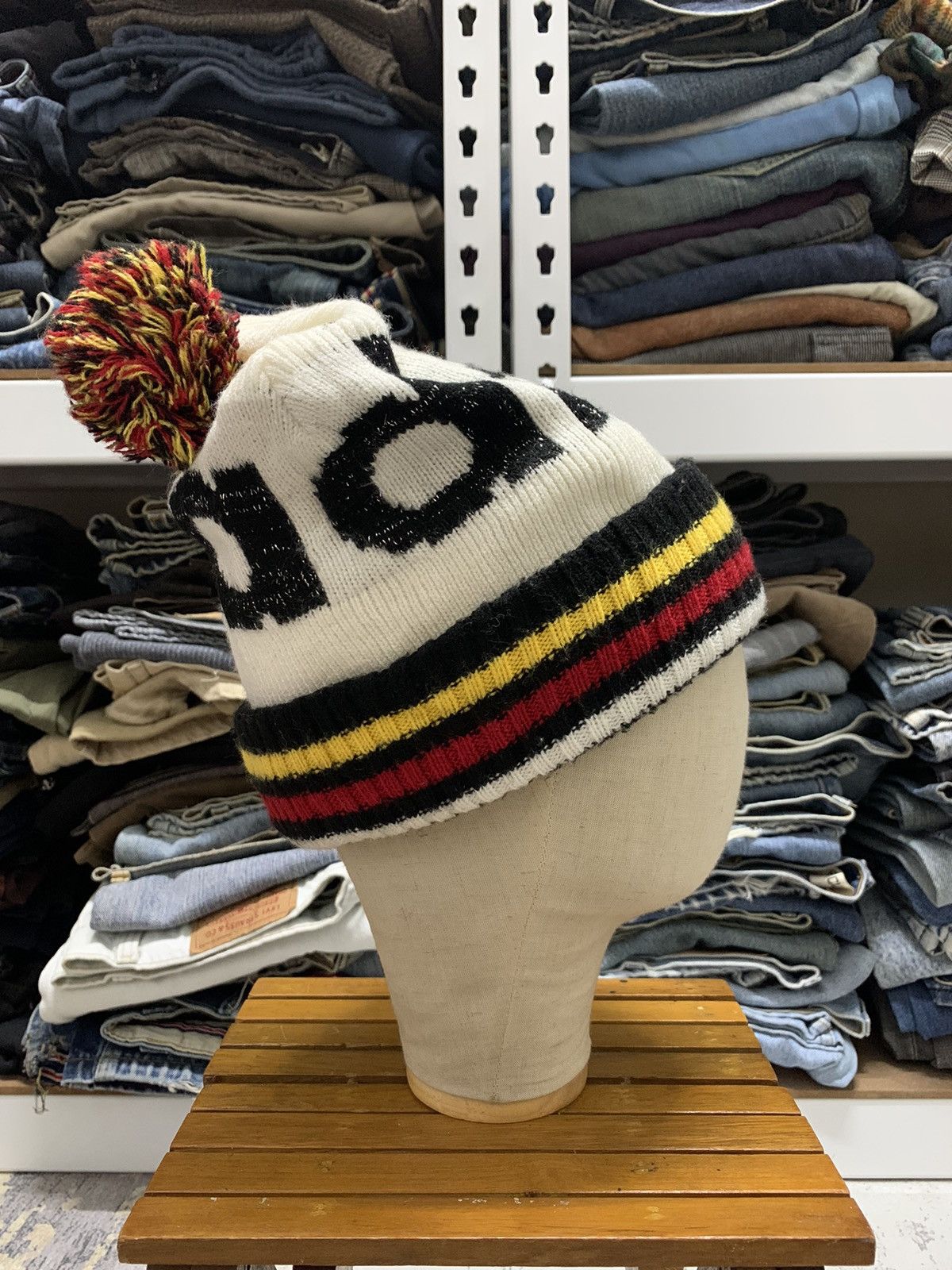 Vintage Vintage Adidas Spell Out Beanie Hat Size ONE SIZE - 4 Thumbnail