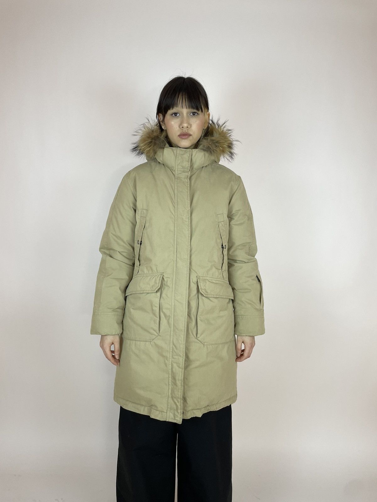 Aigle AIGLE Down Parka Beige winter long jacket Womens size 38 Size M / US 6-8 / IT 42-44 - 12 Thumbnail