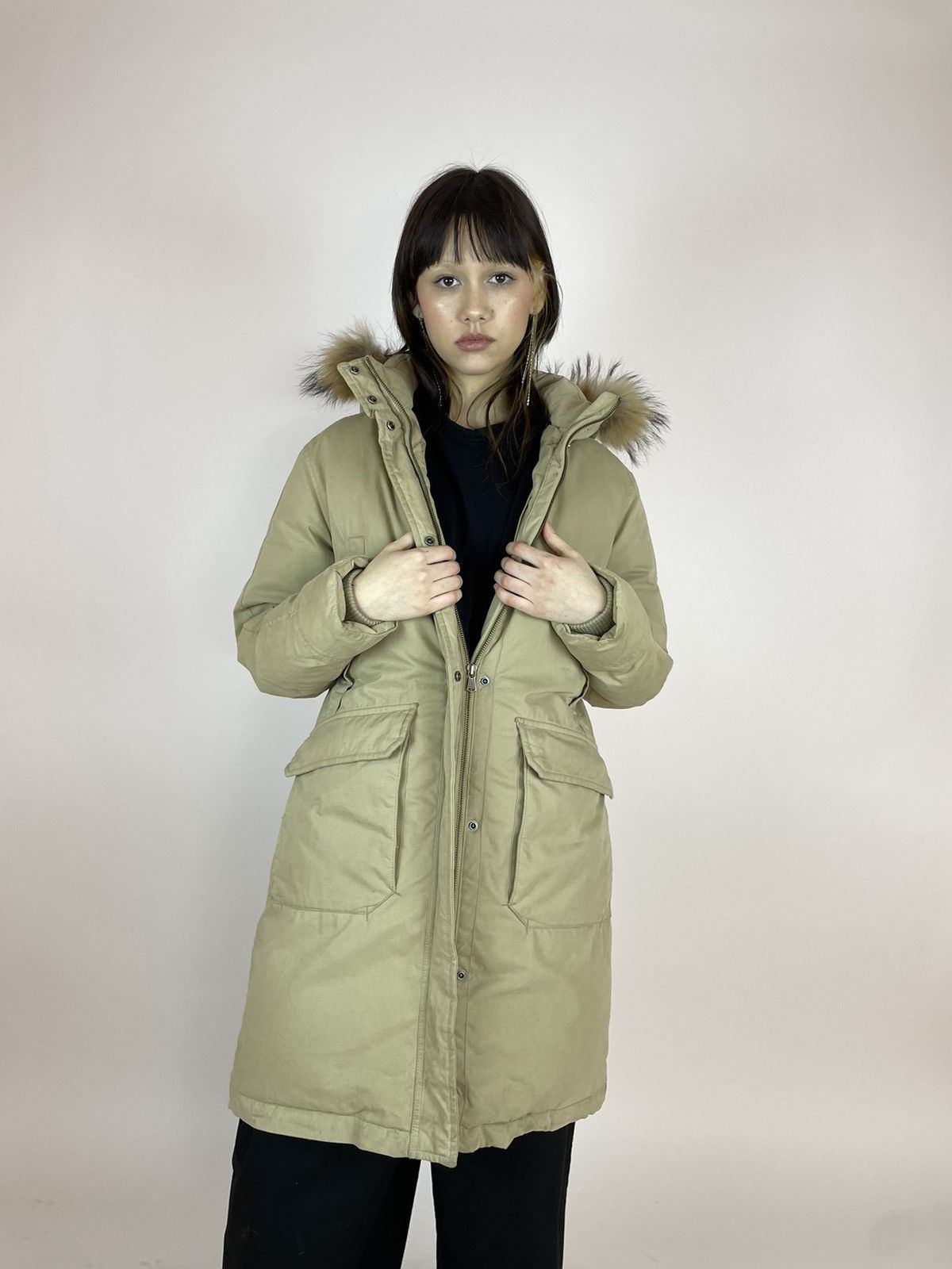 Aigle AIGLE Down Parka Beige winter long jacket Womens size 38 Size M / US 6-8 / IT 42-44 - 9 Thumbnail