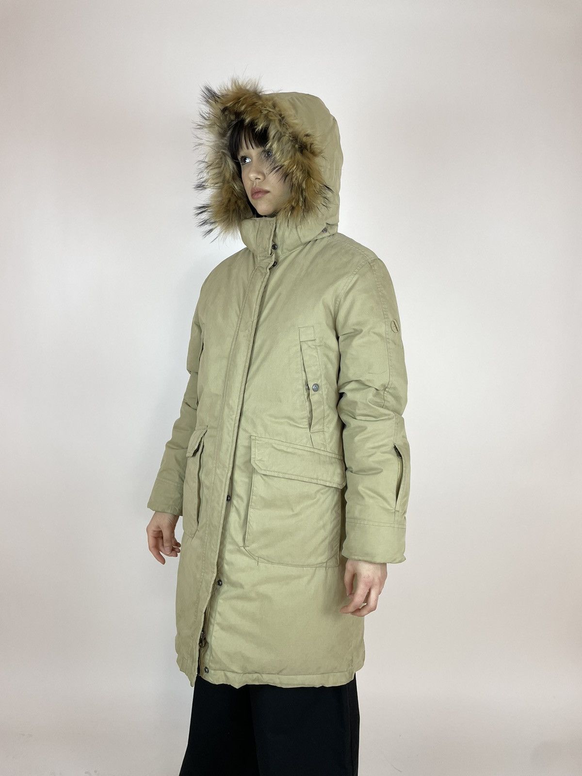 Aigle AIGLE Down Parka Beige winter long jacket Womens size 38 Size M / US 6-8 / IT 42-44 - 3 Thumbnail