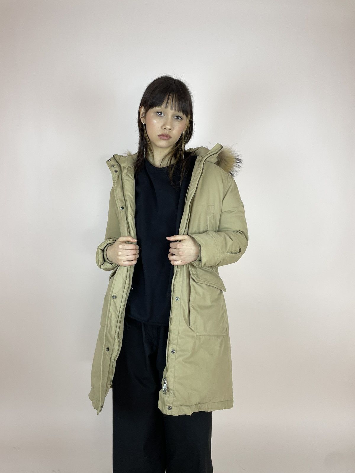 Aigle AIGLE Down Parka Beige winter long jacket Womens size 38 Size M / US 6-8 / IT 42-44 - 10 Thumbnail